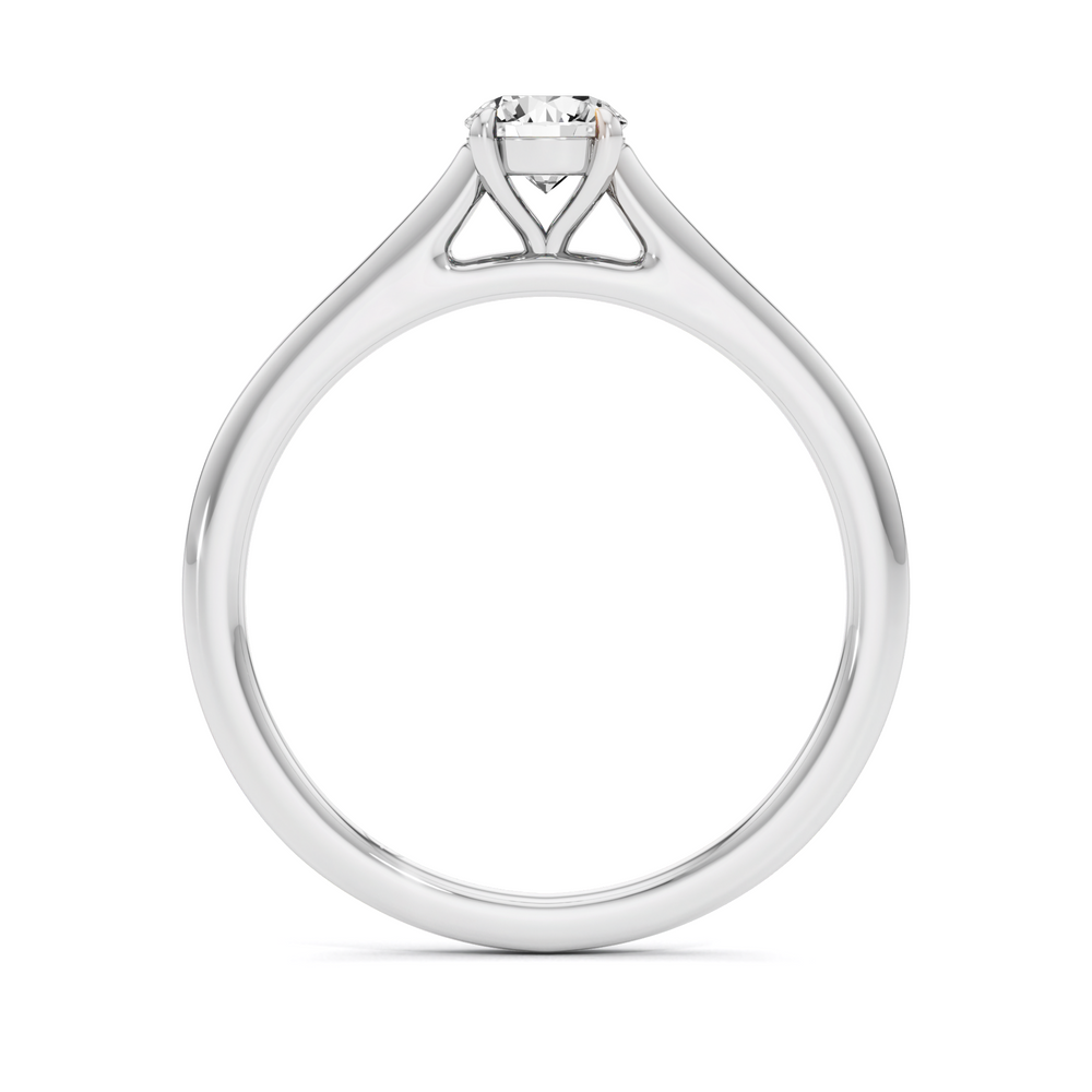 0.50 CT Round Cut Lab Diamond Solitaire Ring – 925 Silver & 18kt Gold Vermeil | GrownńDiva