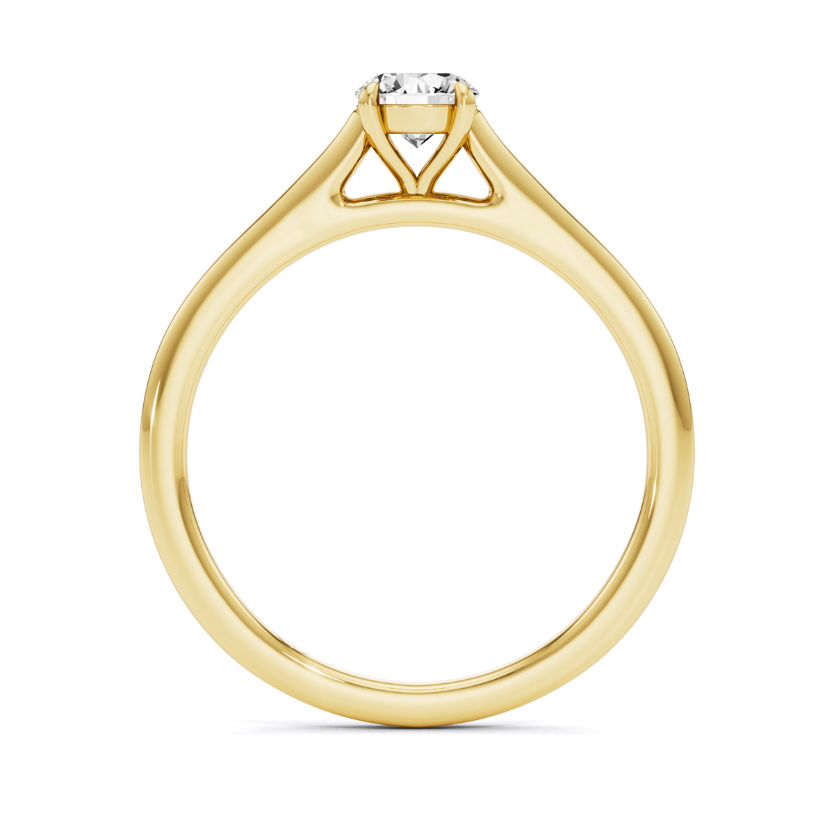 0.50 CT Round Cut Lab Diamond Solitaire Ring – 925 Silver & 18kt Gold Vermeil | GrownńDiva