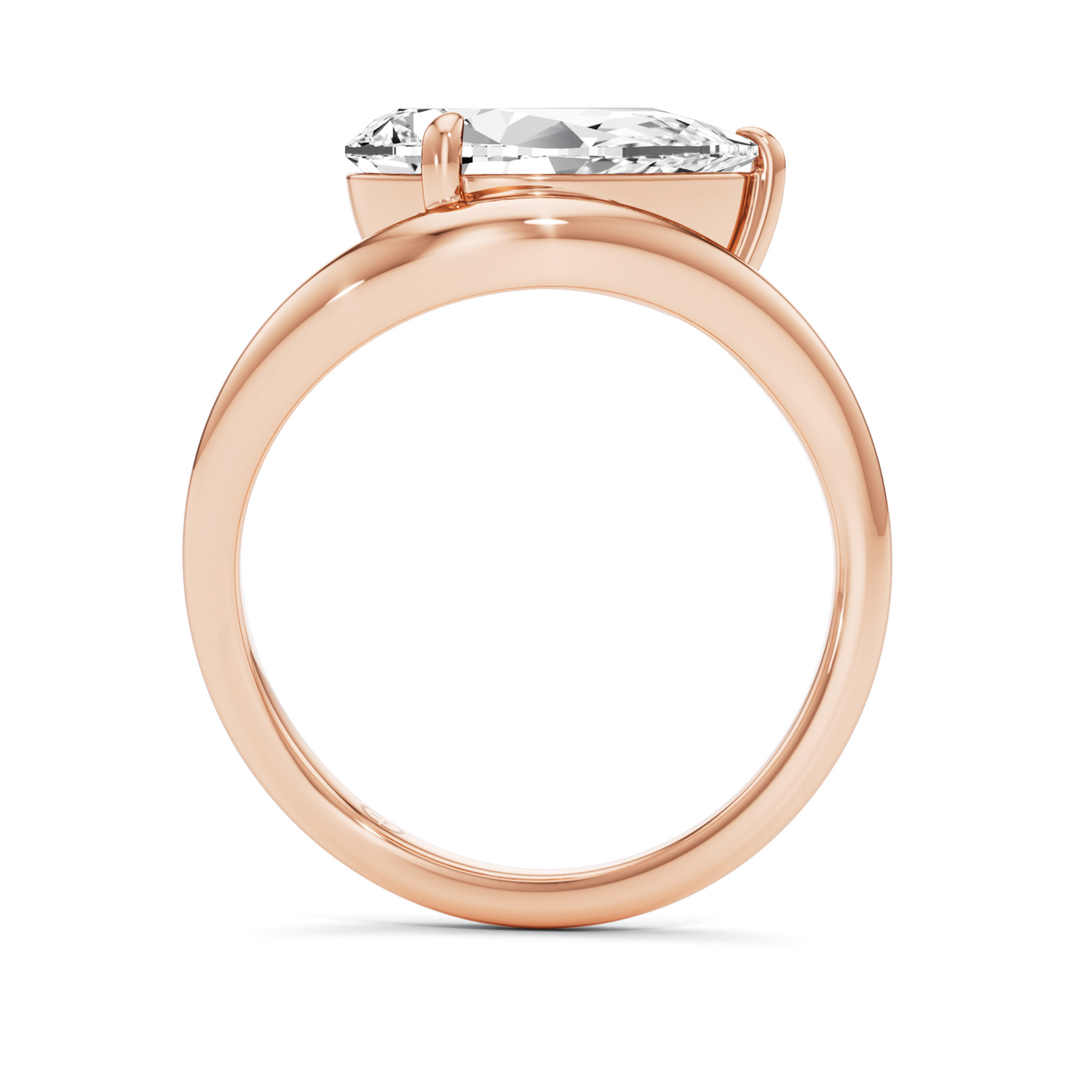 3 Carat Pear Lab-Grown Diamond Bypass Solitaire Ring – GrownńDiva