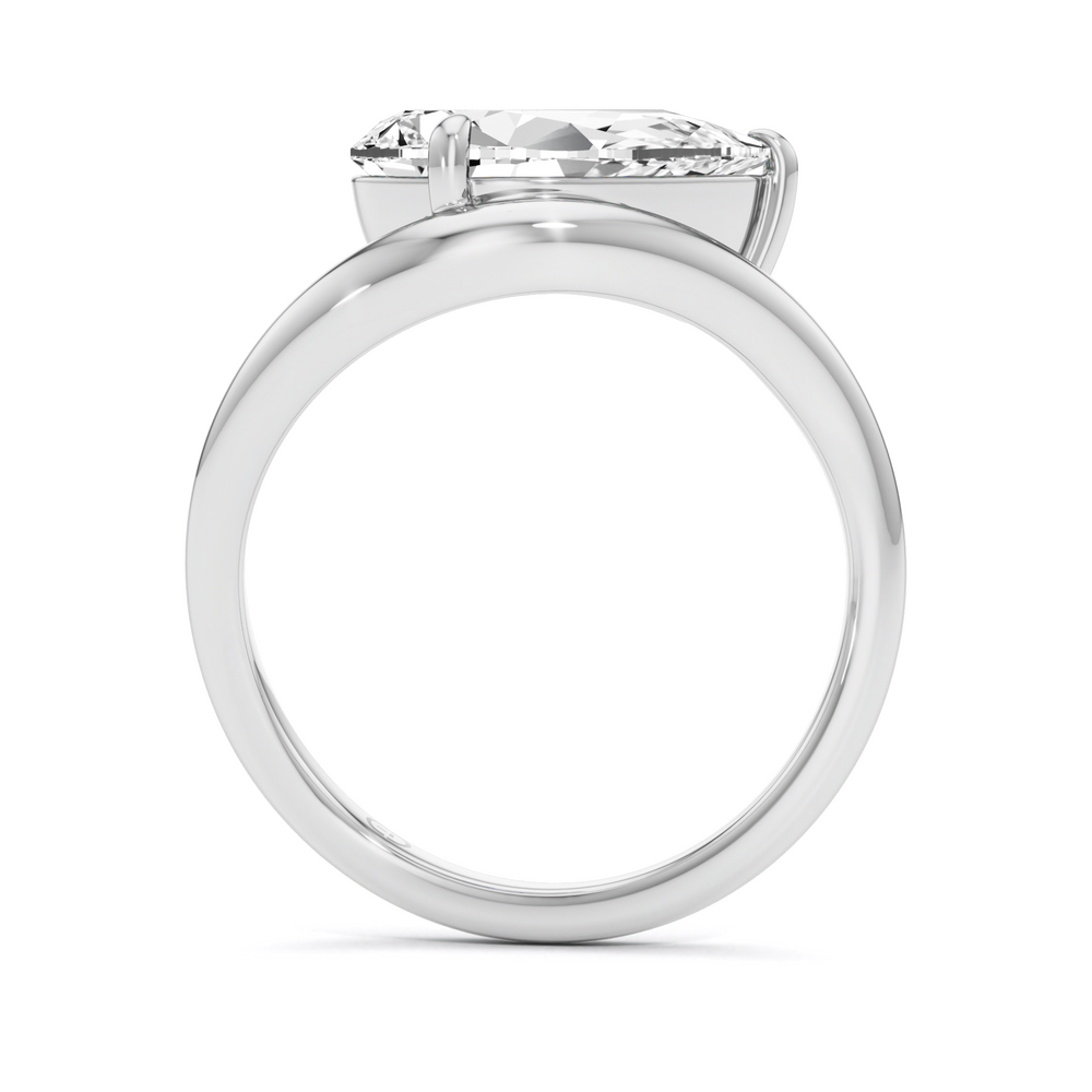 3 Carat Pear Lab-Grown Diamond Bypass Solitaire Ring – GrownńDiva