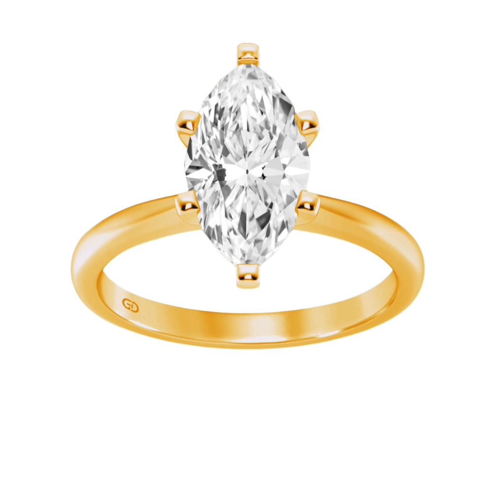 Classic Solitaires Ring - Marquise Shape in 10kt Gold