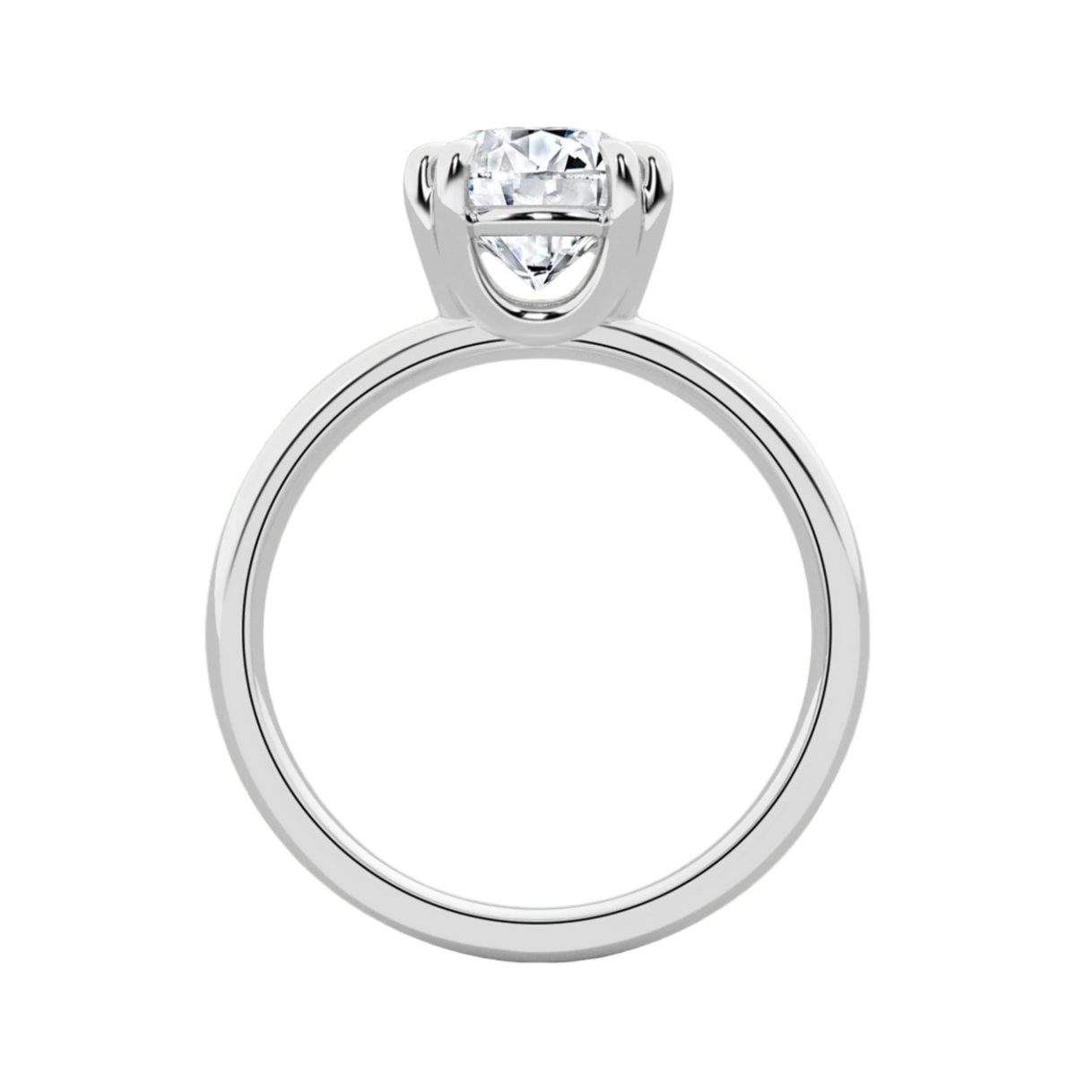 Serenity Round Brilliant Cut Solitaires in Silver 925 Ring with Gold Vermeil 2.00 ct
