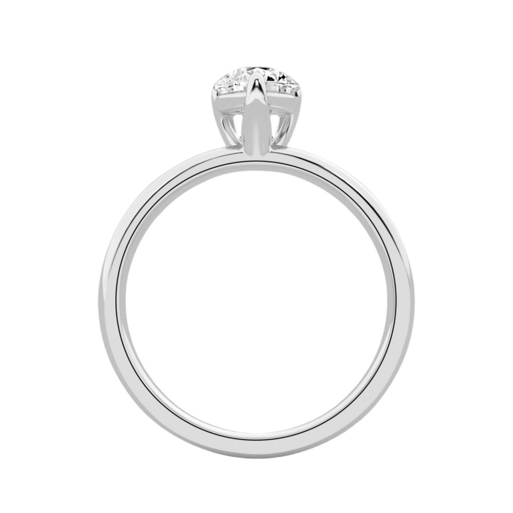 Serenity Split Shank Rings in 10kt Gold - Pear Cut
