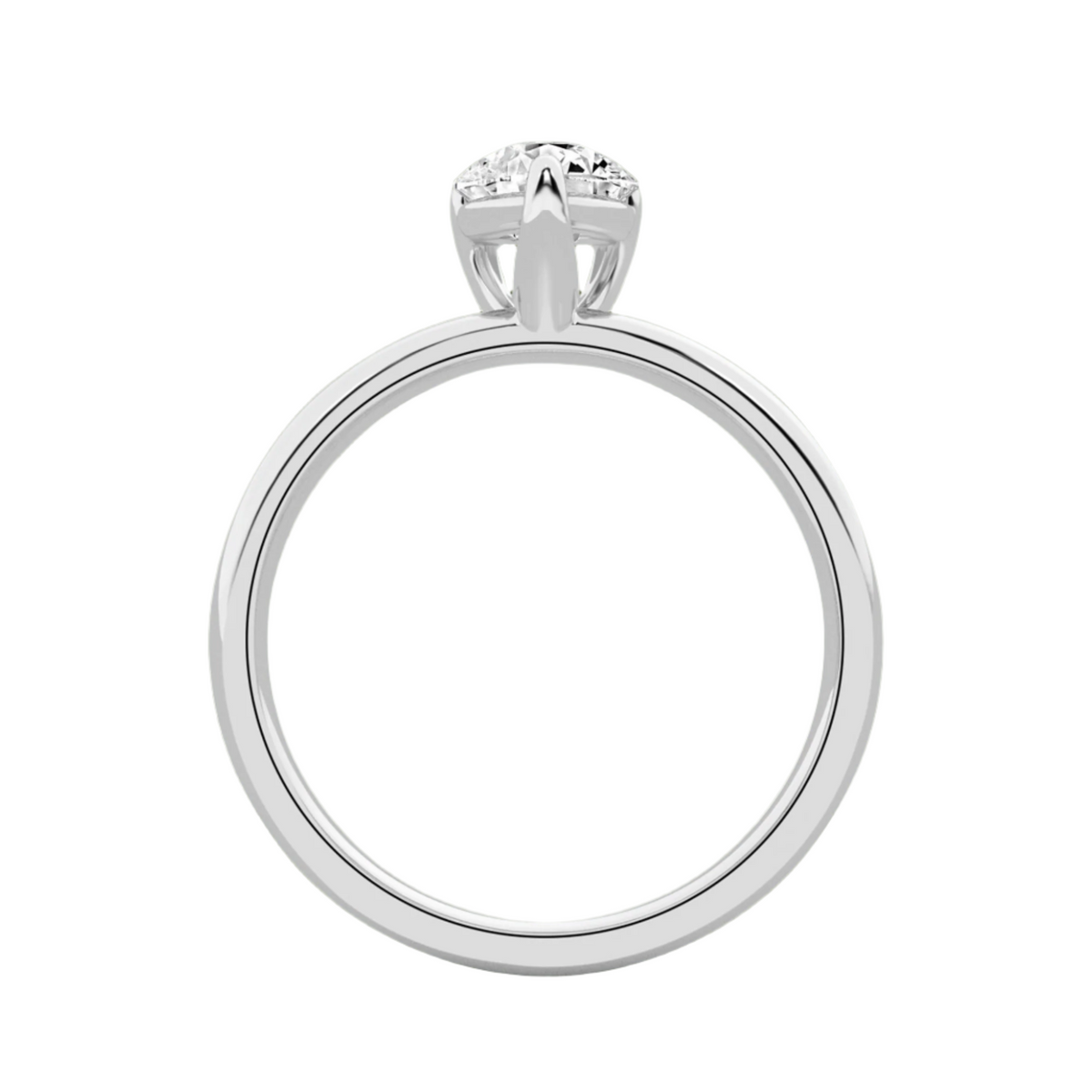 Serenity Split Shank Rings in 10kt Gold - Pear Cut
