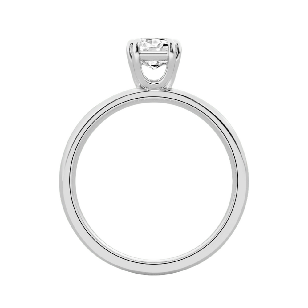Serenity Split Shank Rings in 10kt Gold - Emerald Cut