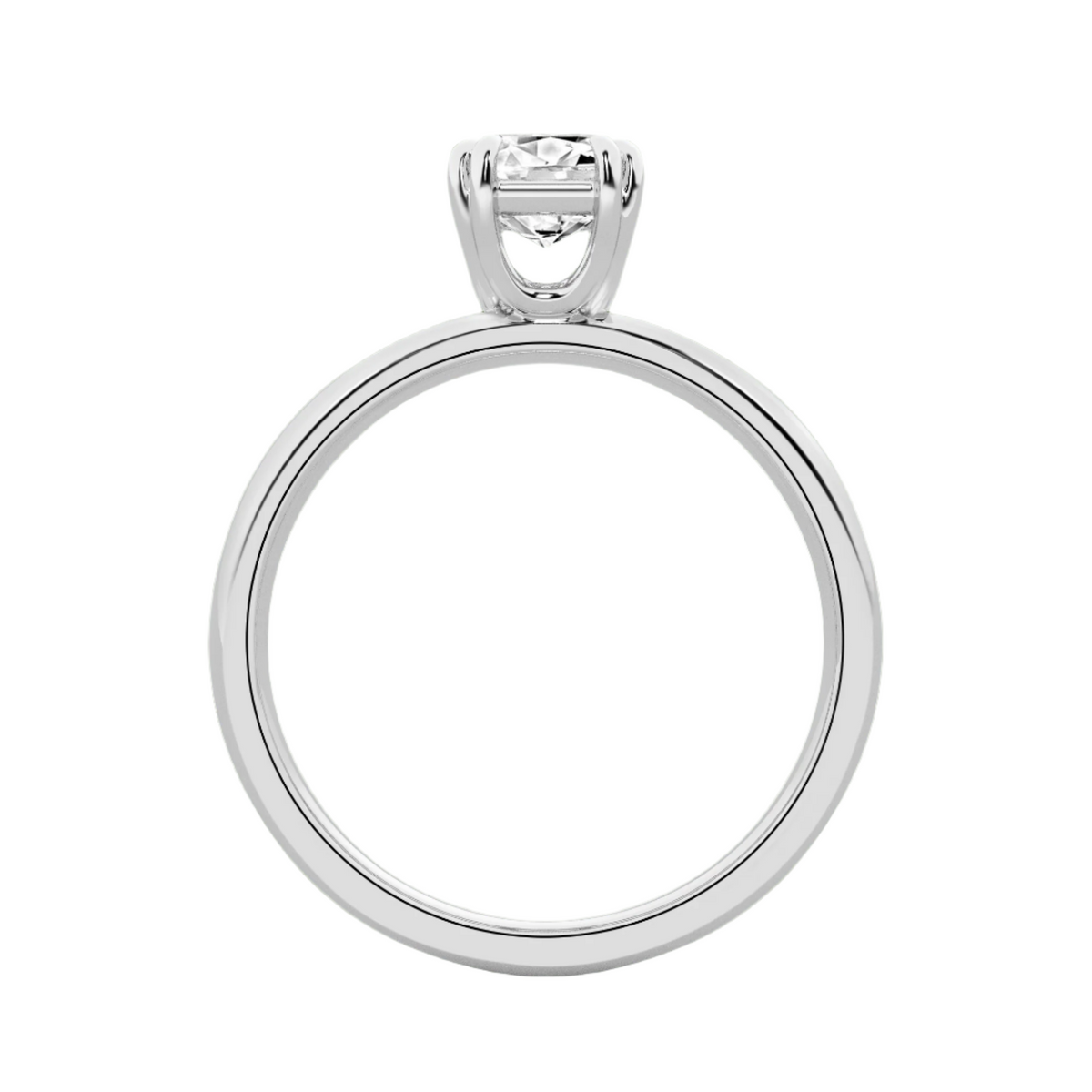 Serenity Split Shank Rings in 10kt Gold - Emerald Cut