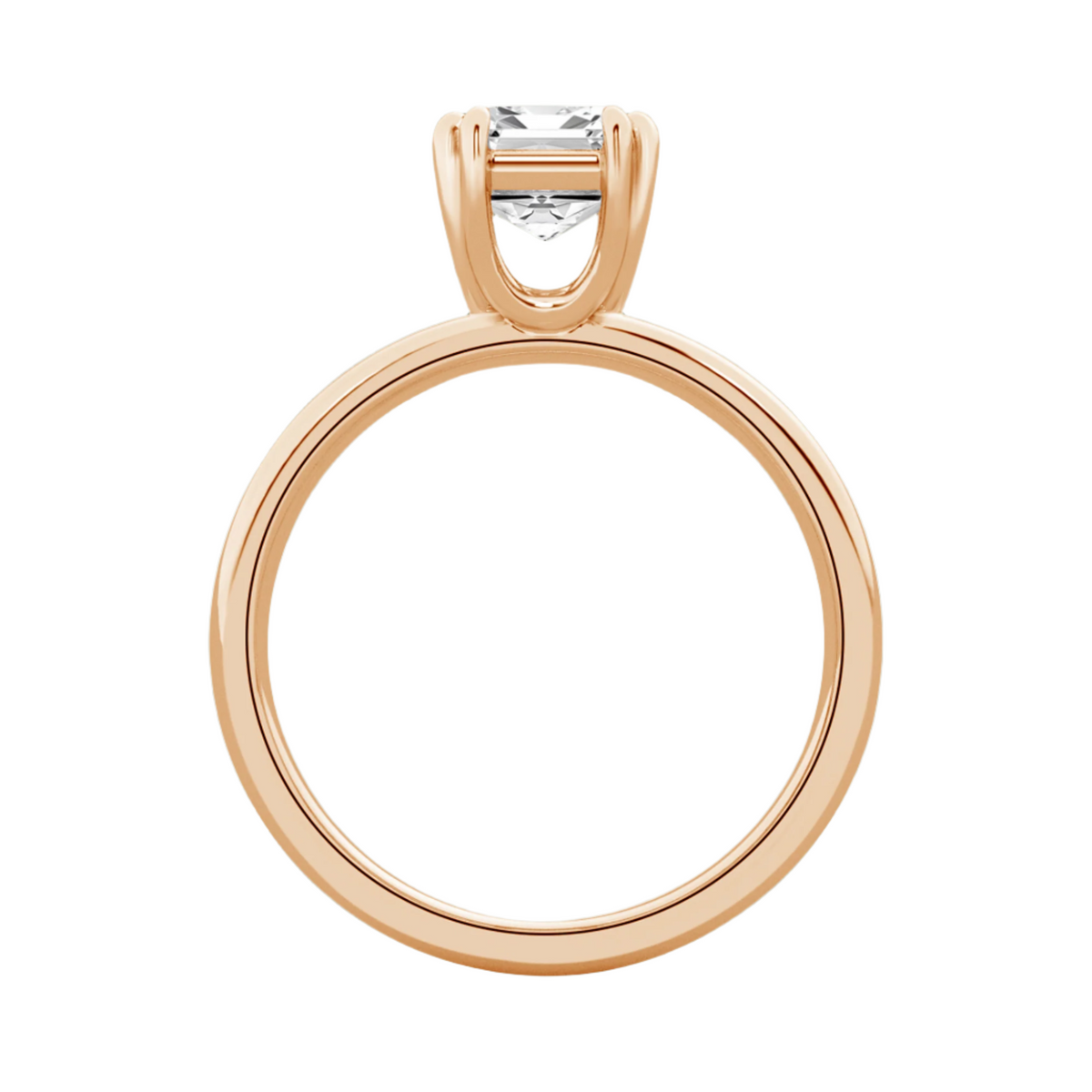 Serenity Emerald Diamond in Silver 925 Ring with Gold Vermeil 2.00 ct