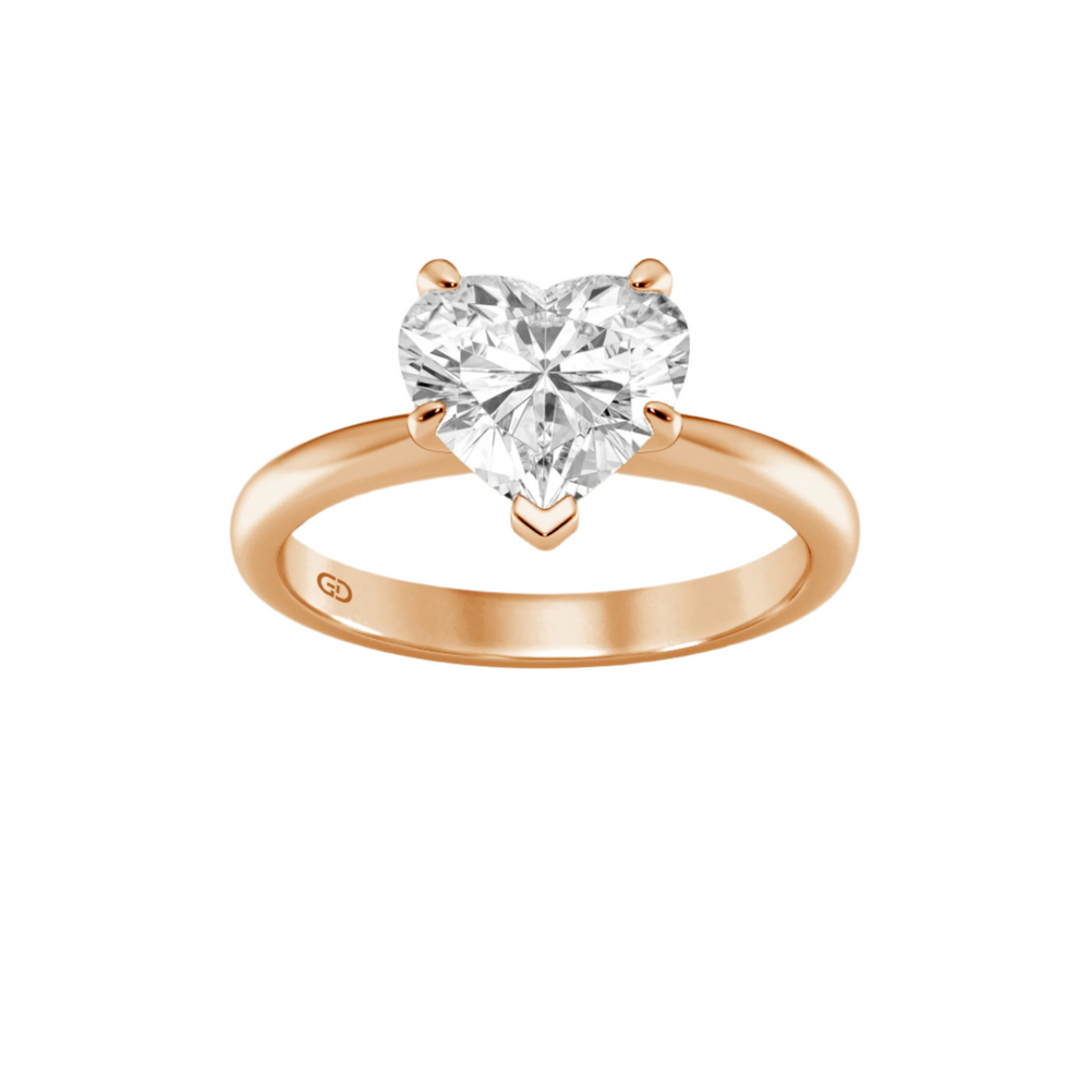 Classic Solitaires Ring - Heart Shape in 10kt Gold