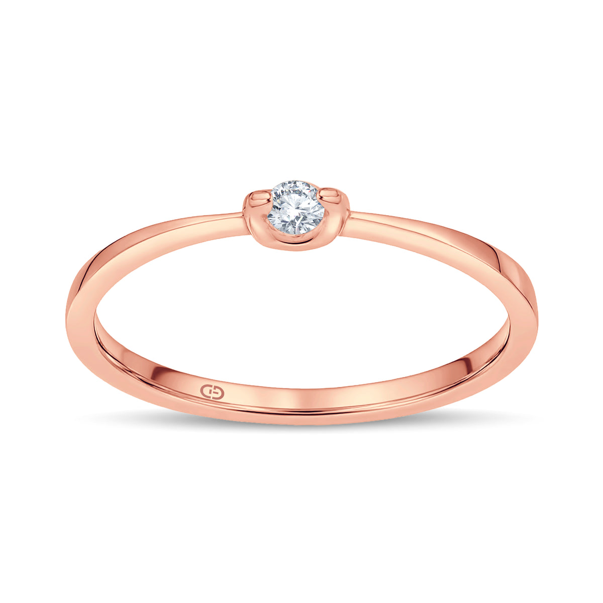 Petite Promise Lab Diamond Ring | 0.07 Cts | 18KT Vermeil on 925 Silver