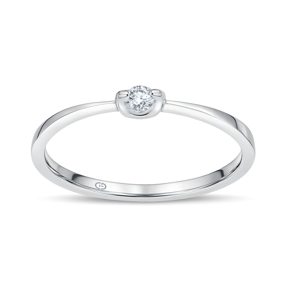 Petite Promise Lab Diamond Ring | 0.07 Cts | 18KT Vermeil on 925 Silver
