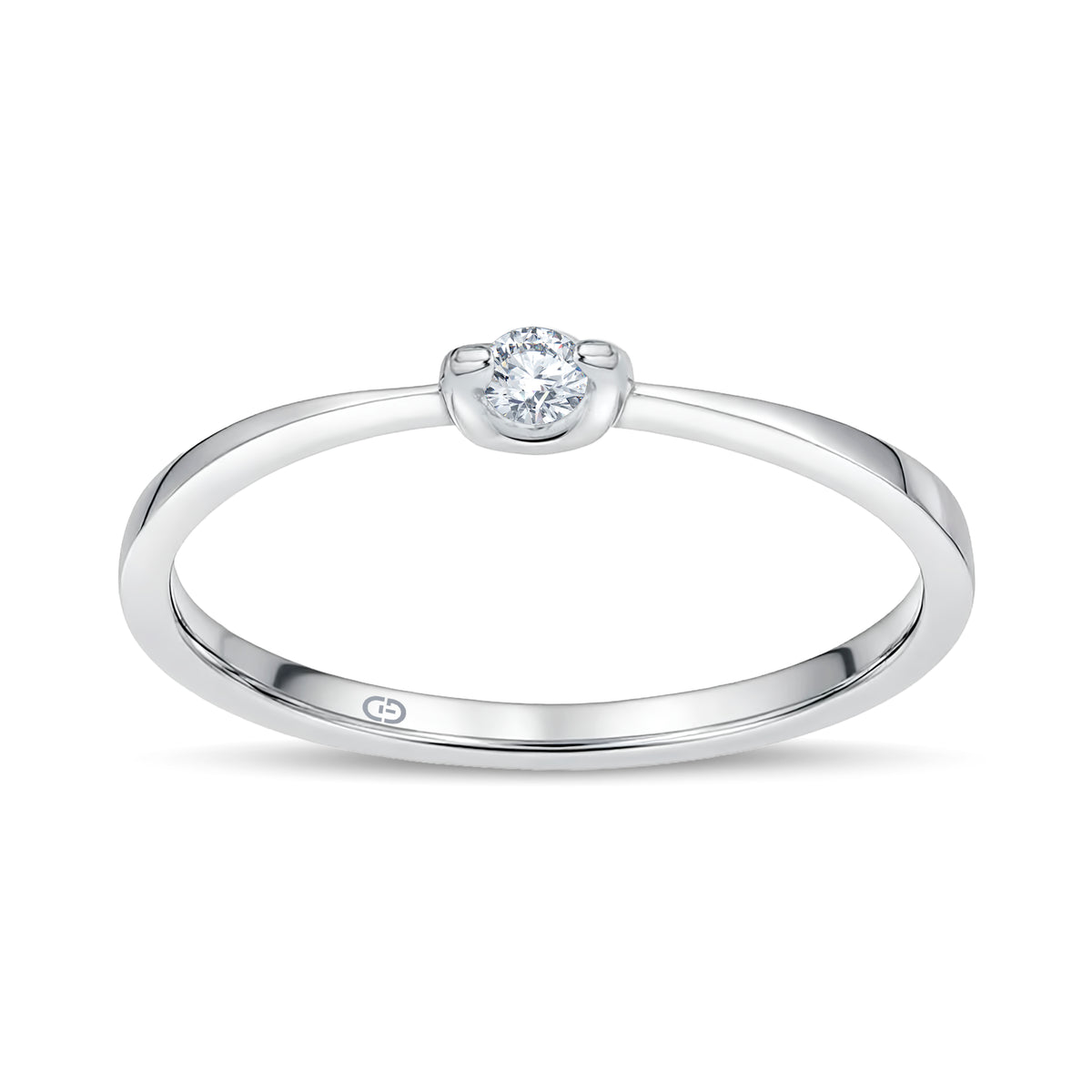 Petite Promise Lab Diamond Ring | 0.07 Cts | 18KT Vermeil on 925 Silver