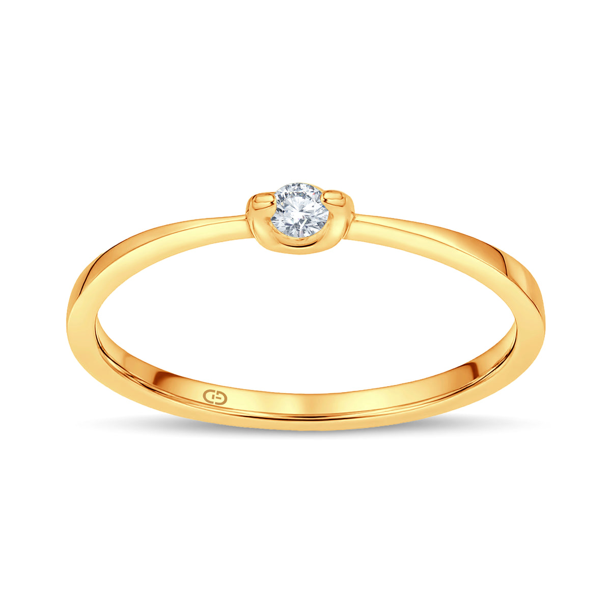 Petite Promise Lab Diamond Ring | 0.07 Cts | 18KT Vermeil on 925 Silver