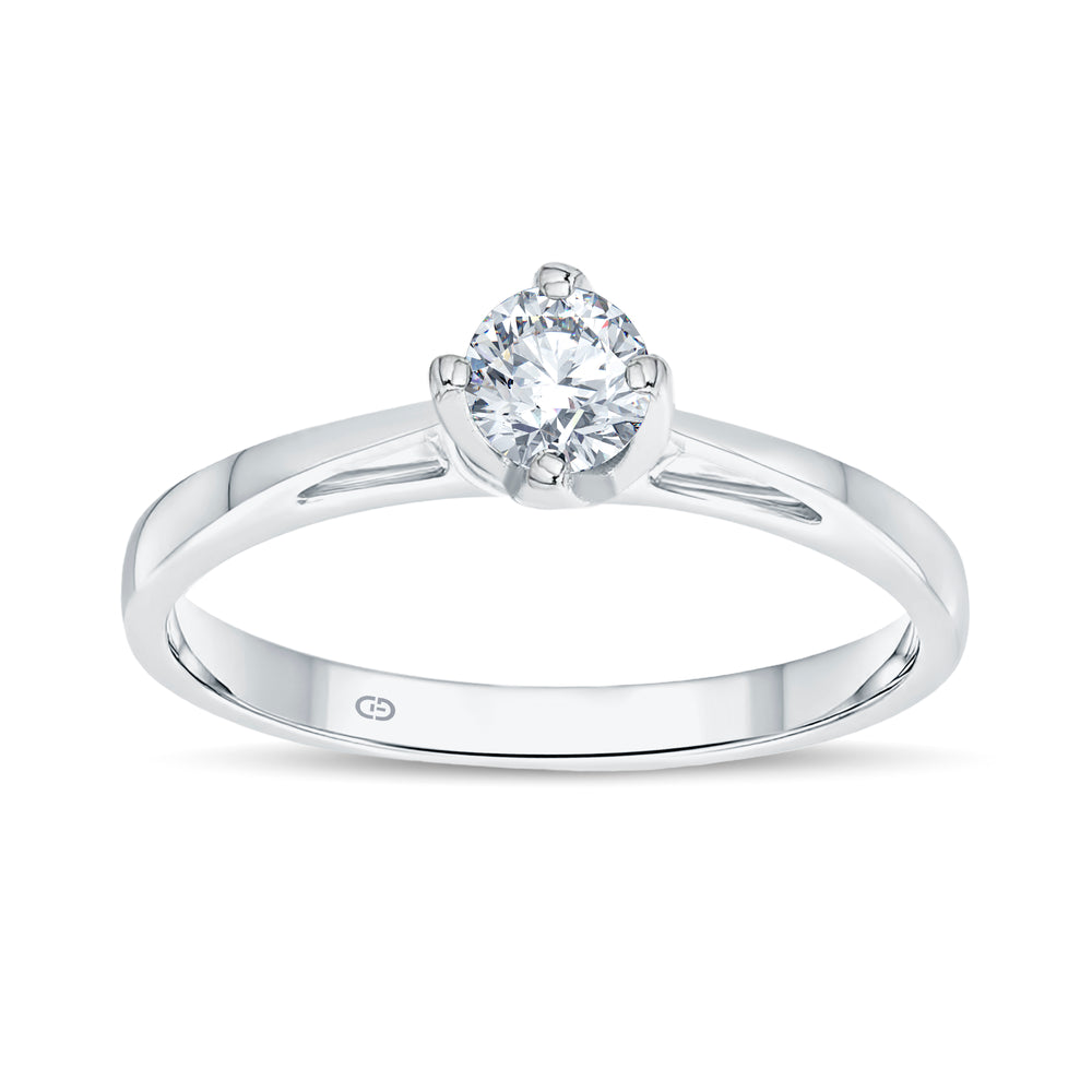 Timeless Solitaire Lab Diamond Ring | 0.25 Cts | 18KT Vermeil on 925 Silver.Grown Diva
