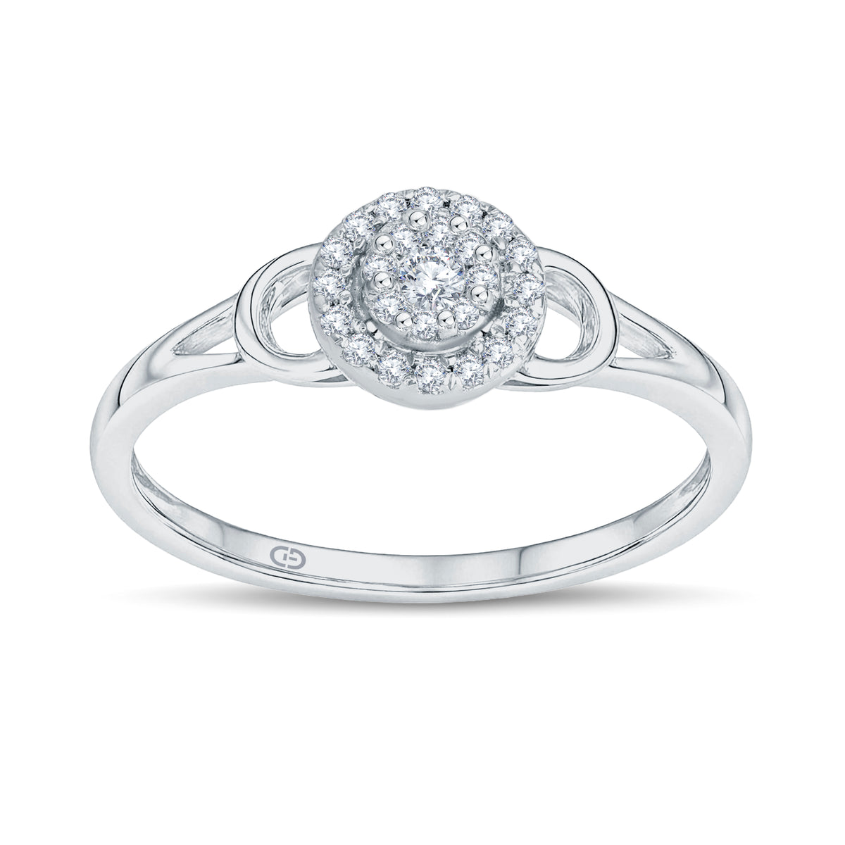 Radiant Halo Lab Diamond Ring | 0.17 Cts | 18KT Vermeil on 925 Silver