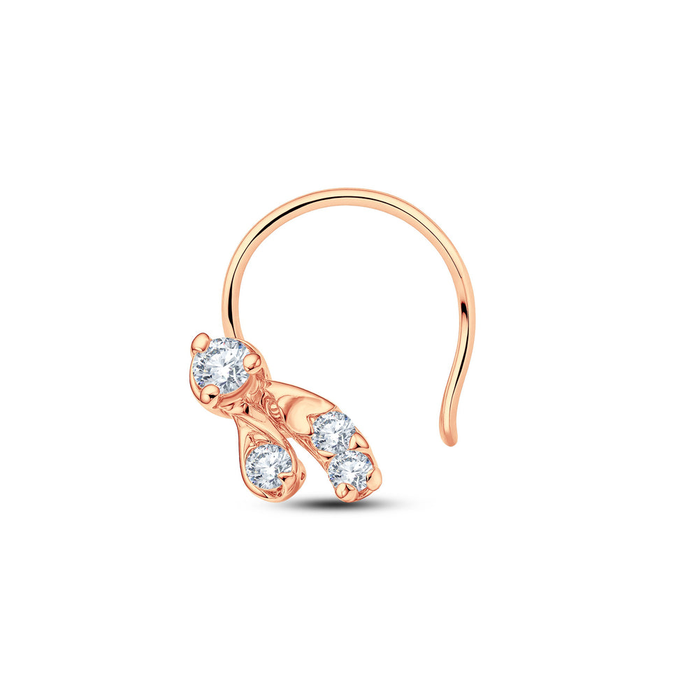 Butterfly Wing Lab Diamond Nosepin | 0.06 Cts | 925 Silver with 18KT Gold Vermeil.Grown Diva