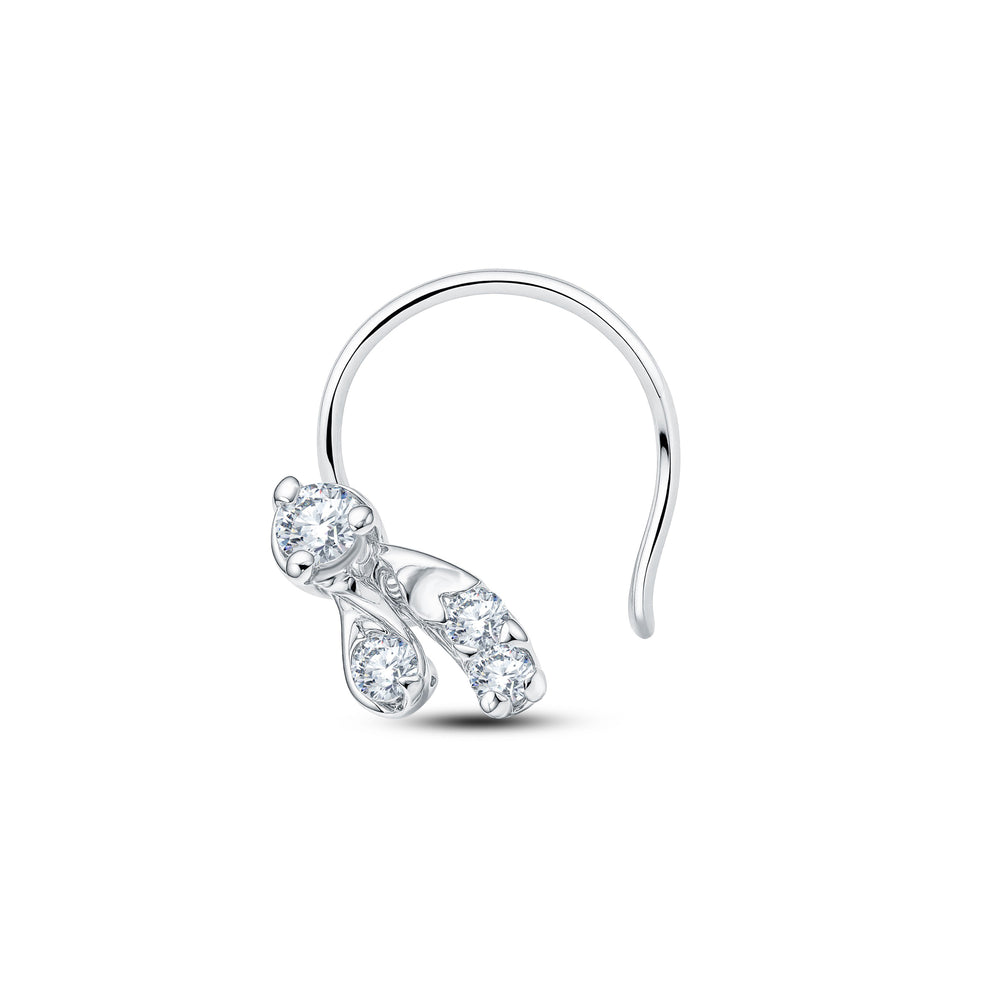 Butterfly Wing Lab Diamond Nosepin | 0.06 Cts | 925 Silver with 18KT Gold Vermeil.Grown Diva