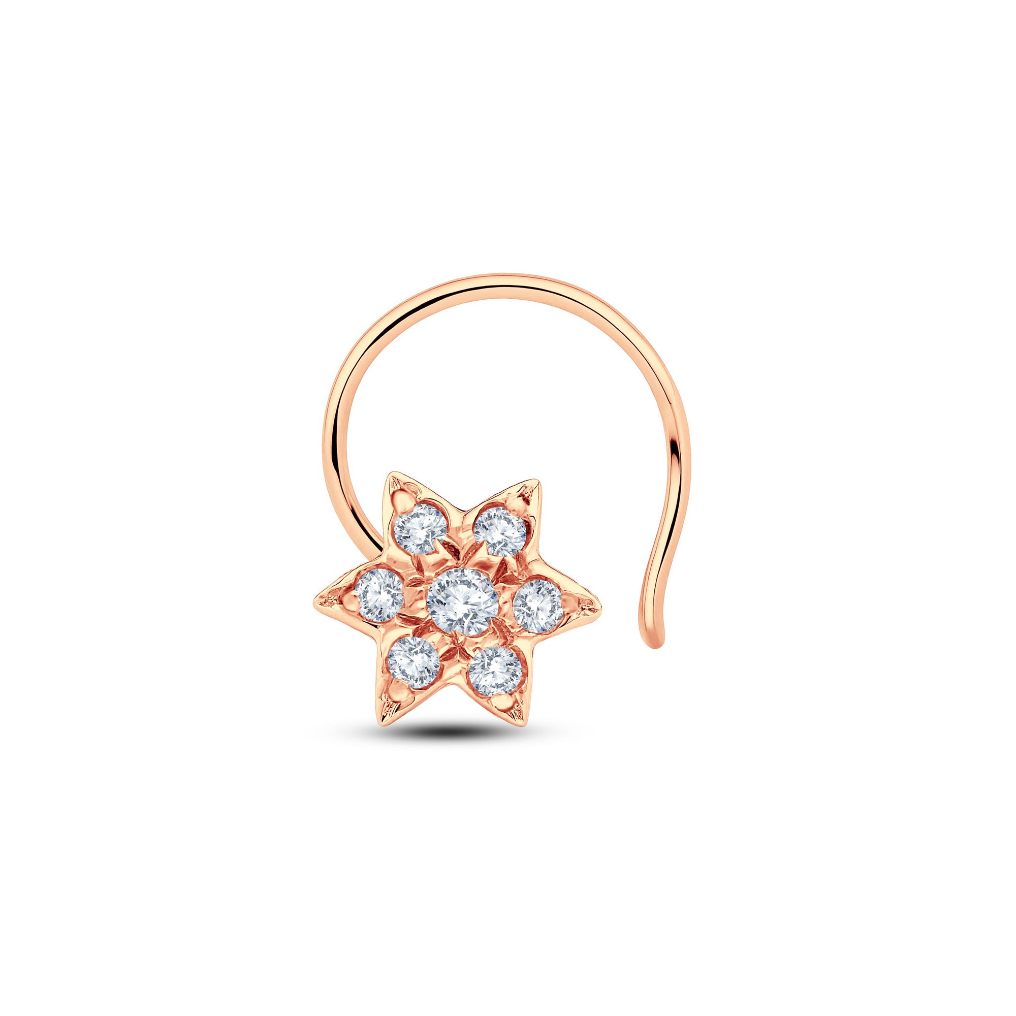 The Celestial Star Lab Diamond Nose Pin 0.12 Cts by GrowńnDiva