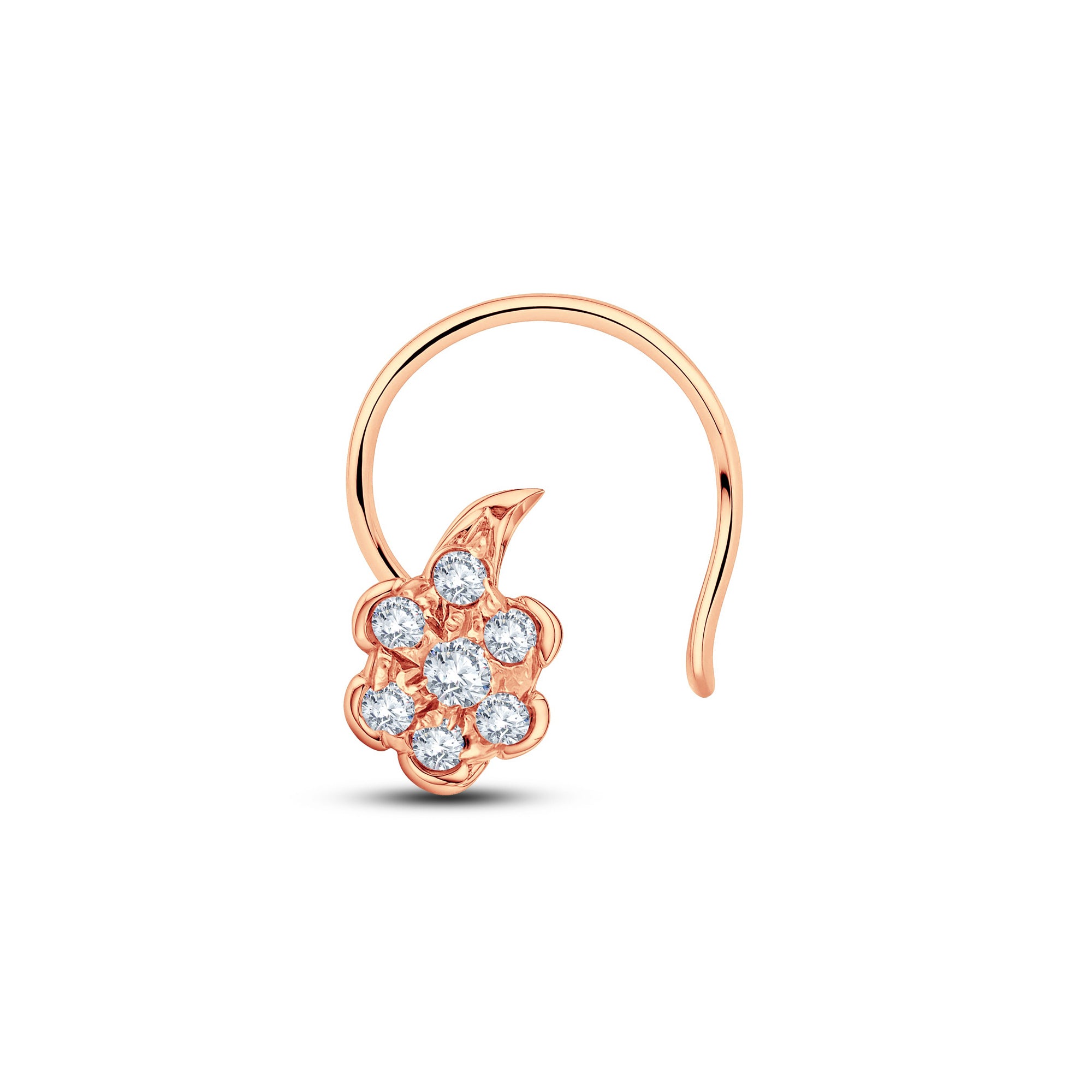 The Blossom Nosepin | Multi-Color Gold Vermeil Lab Diamond 0.08 Carat.GrownńDiva