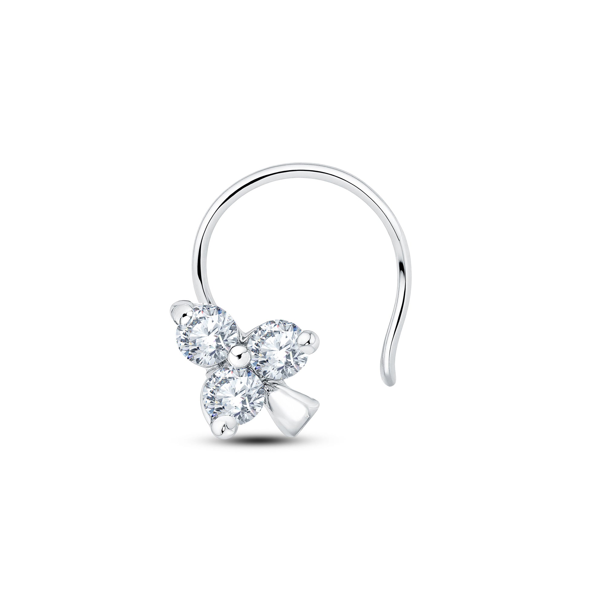 Lab Diamond Trio Cluster Nose Pin | 0.09 CTW 18K Gold Vermeil.GrownńDiva