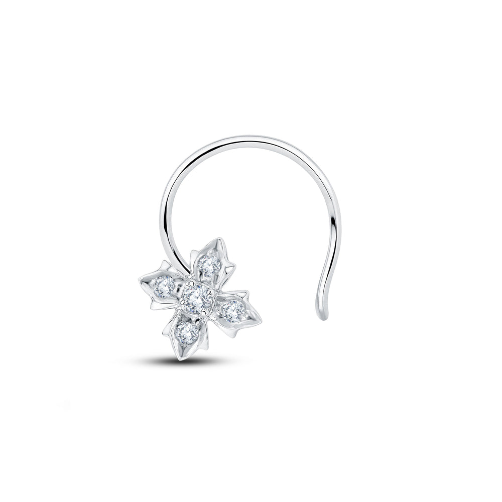 Star Bloom Lab Diamond Nosepin | 0.08 Cts | 925 Silver with 18KT Gold Vermeil.Grown Diva