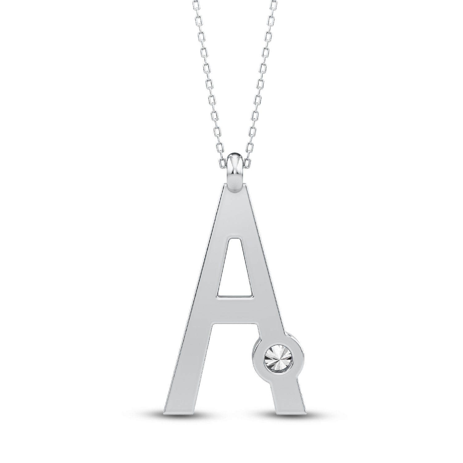 Personalized Brilliance: Lab-Grown Diamond Alphabets Initial "A" Pendant.GrownDiva.