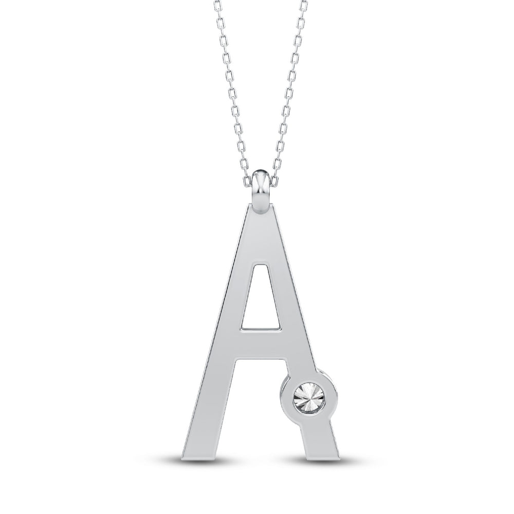 Personalized Brilliance: Lab-Grown Diamond Alphabets Initial "A" Pendant.GrownDiva.