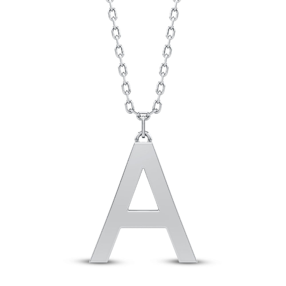 Lab Diamond Alphabets Initial "A" Pendant | 0.104 CTW 18kt Gold Vermeil & 925 Silver.GrownDiva.