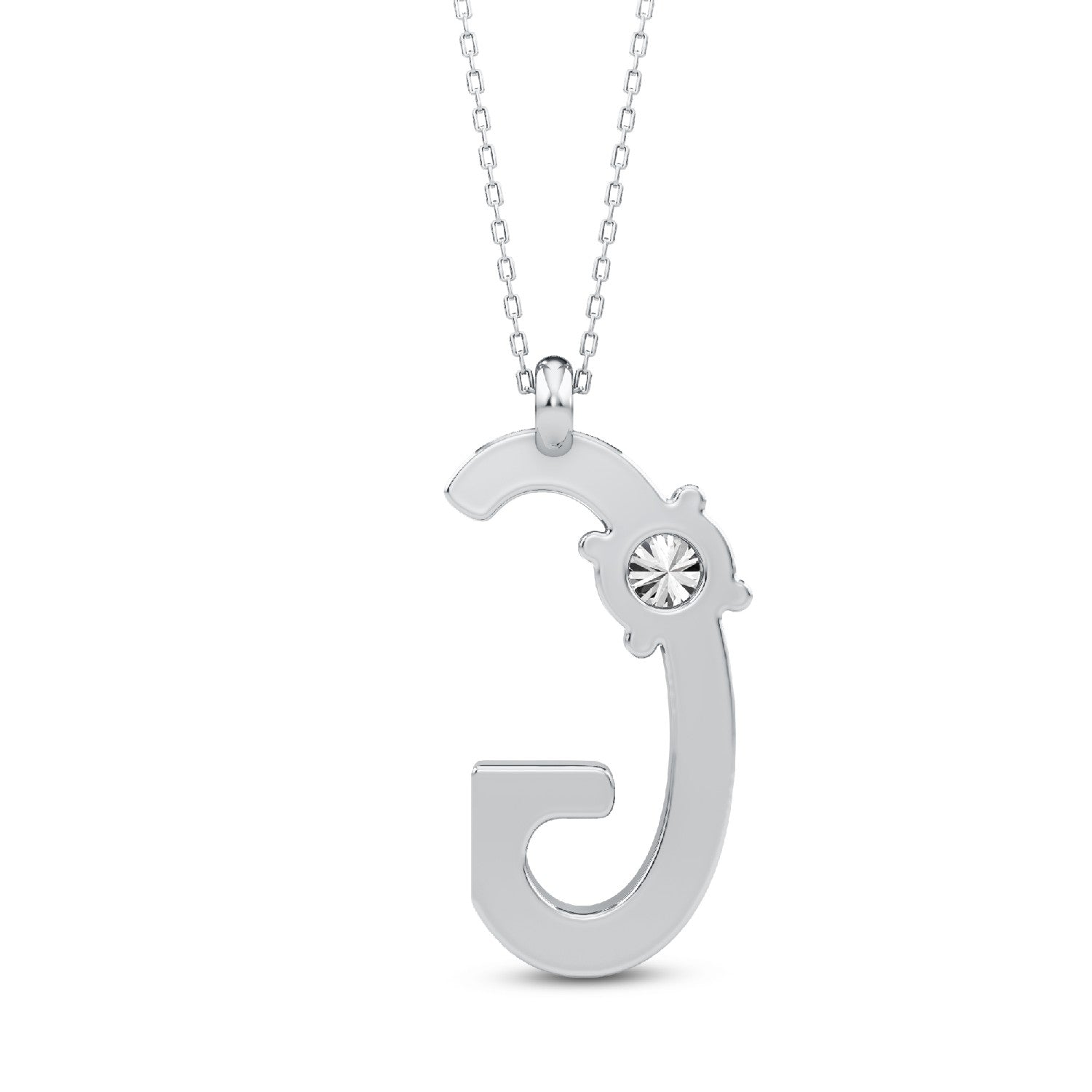 Glow with Grace: Lab-Grown Diamond Alphabets Initial "G" Pendant.GrownDiva.