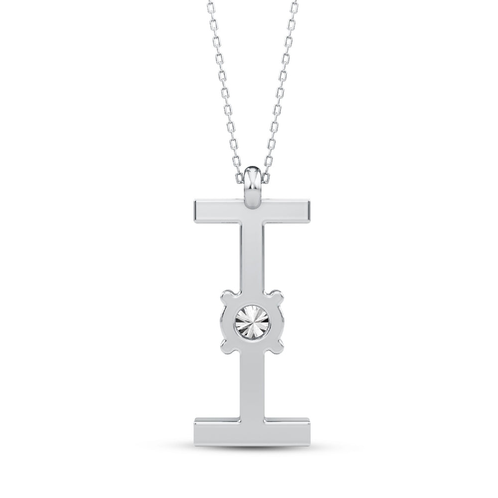 Alphabets Initial "I" Lab-Grown Diamond Pendant | 925 Silver 18kt Gold Vermeil.GrownDiva.