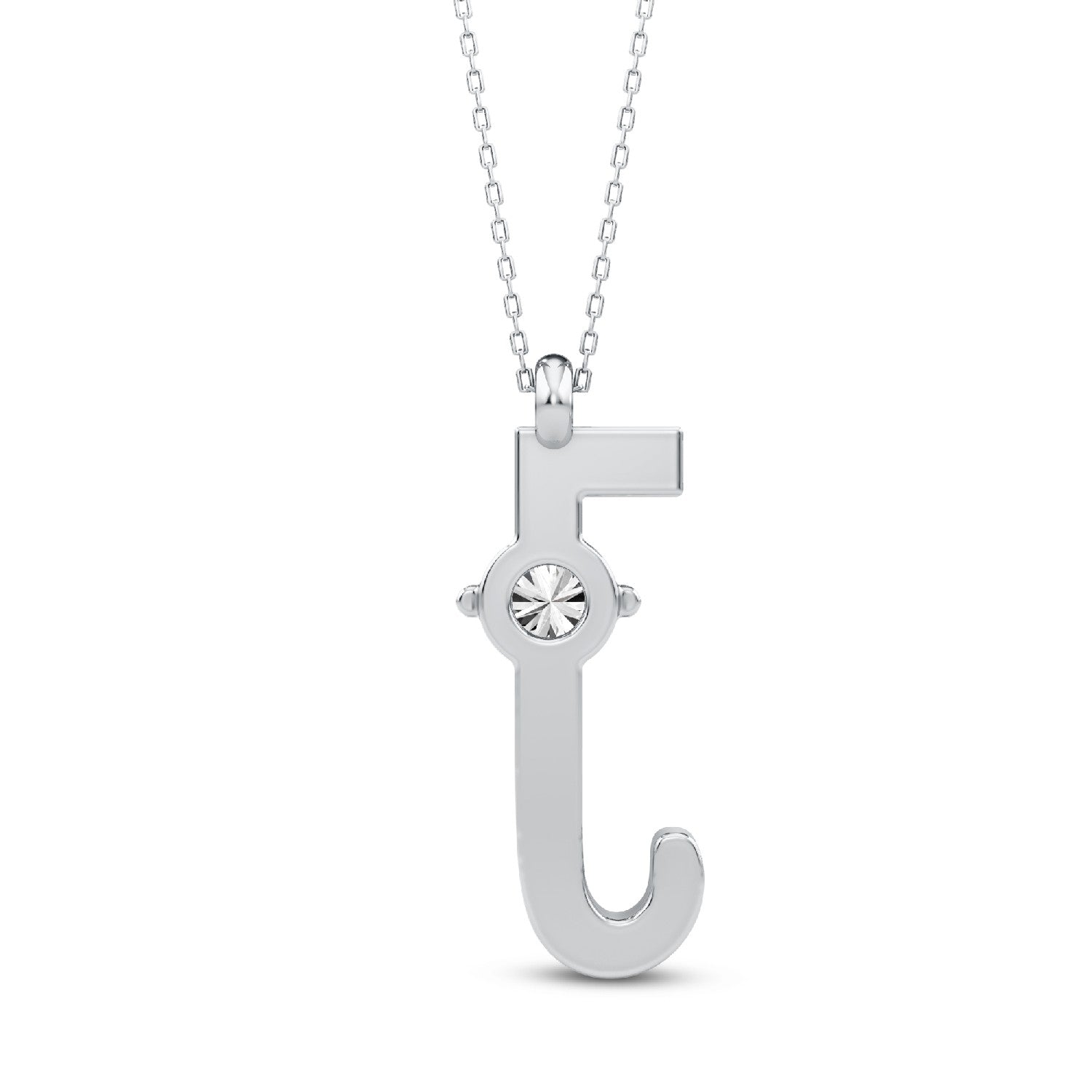 Alphabets Initial "J" Lab-Grown Diamond Pendant | 925 Silver 18kt Gold Vermeil.GrownDiva.