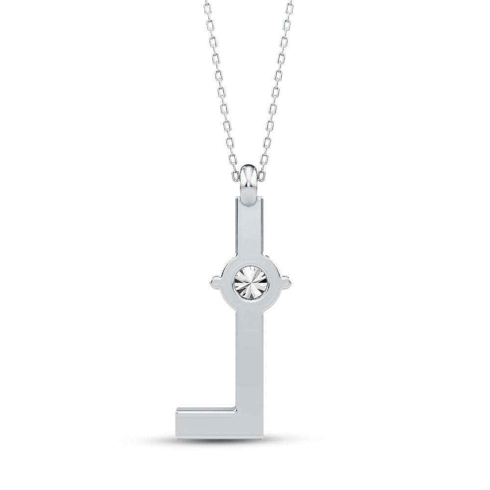 Alphabets Initial "L" Lab-Grown Diamond Pendant | 925 Silver 18kt Gold Vermeil.GrownDiva.