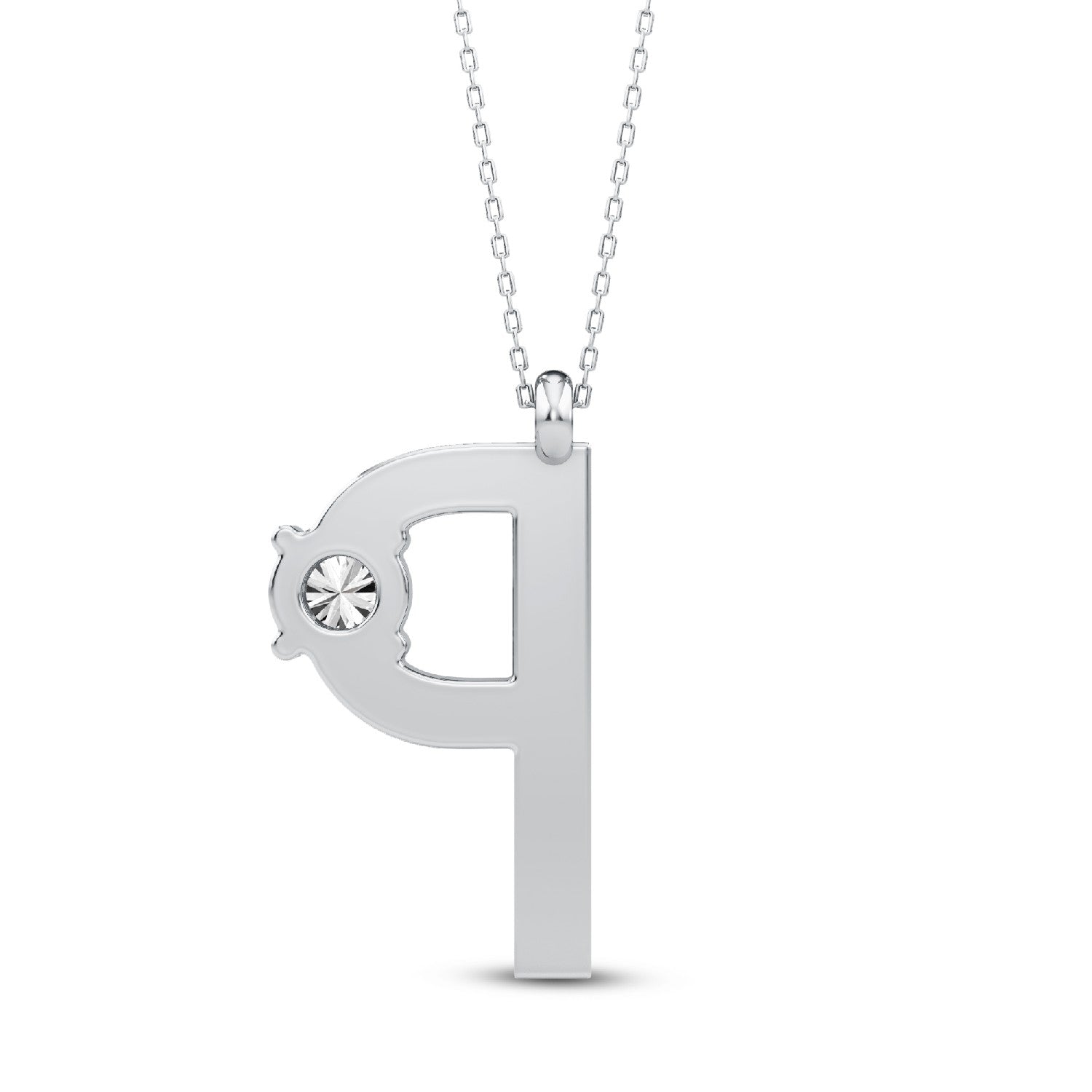 Alphabets Initial "P" Lab-Grown Diamond Pendant | 925 Silver 18kt Gold Vermeil.GrownDiva.
