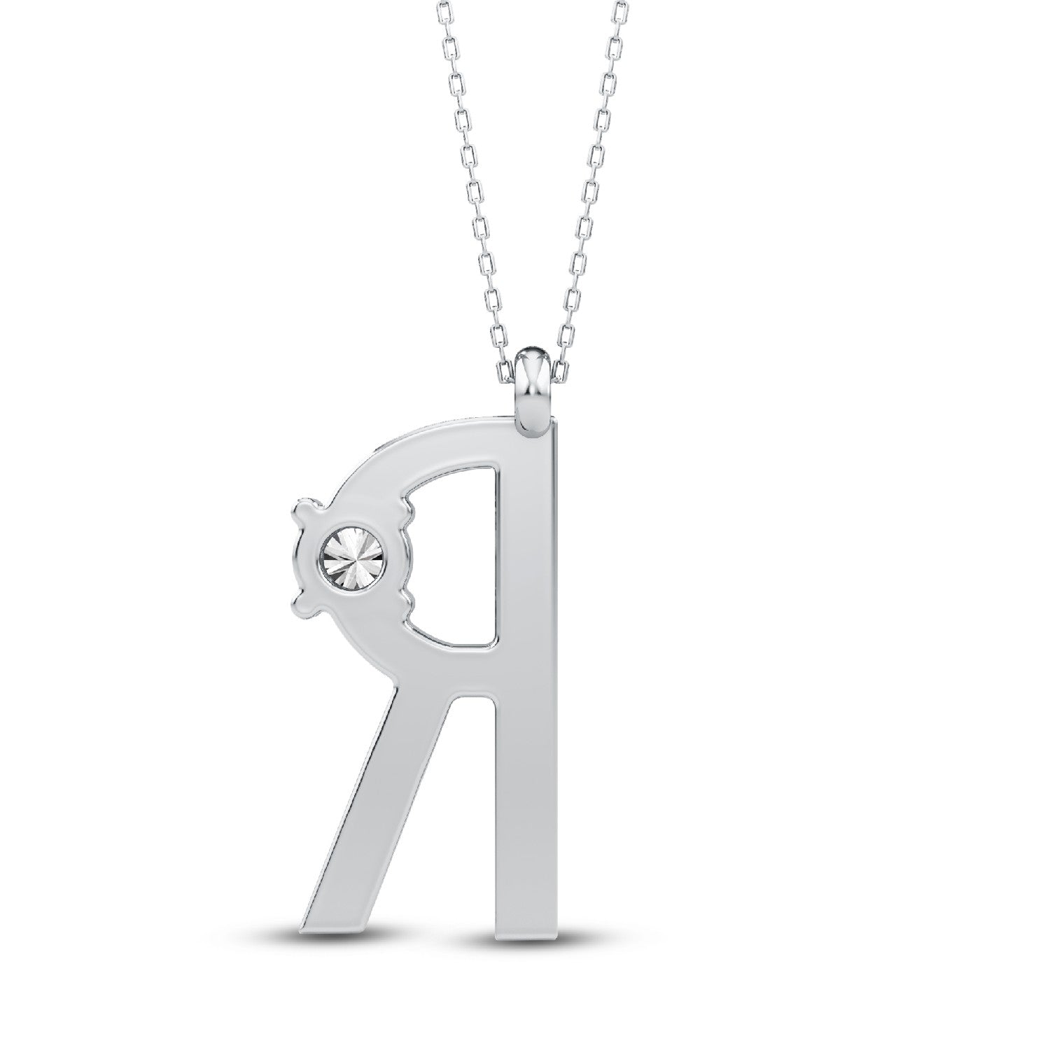 Alphabets Initial "R" Lab-Grown Diamond Pendant | 925 Silver 18kt Gold Vermeil.GrownDiva