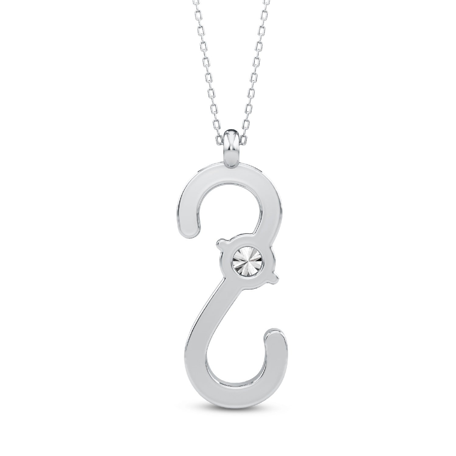 Alphabets Initial "S" Lab-Grown Diamond Pendant | 925 Silver 18kt Gold Vermeil.GrownDiva