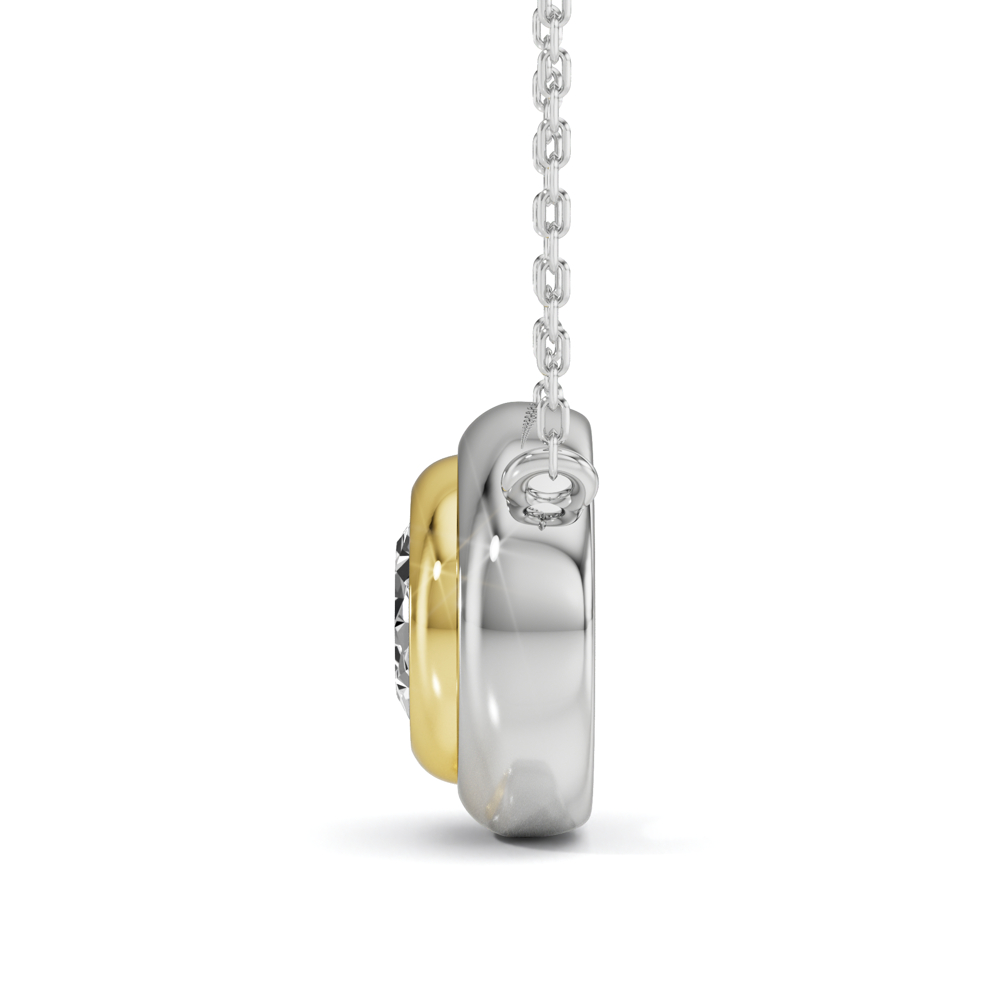 GrownńDiva 1.50 Carat Oval East-West Lab Diamond Pendant.GrownńDiva.