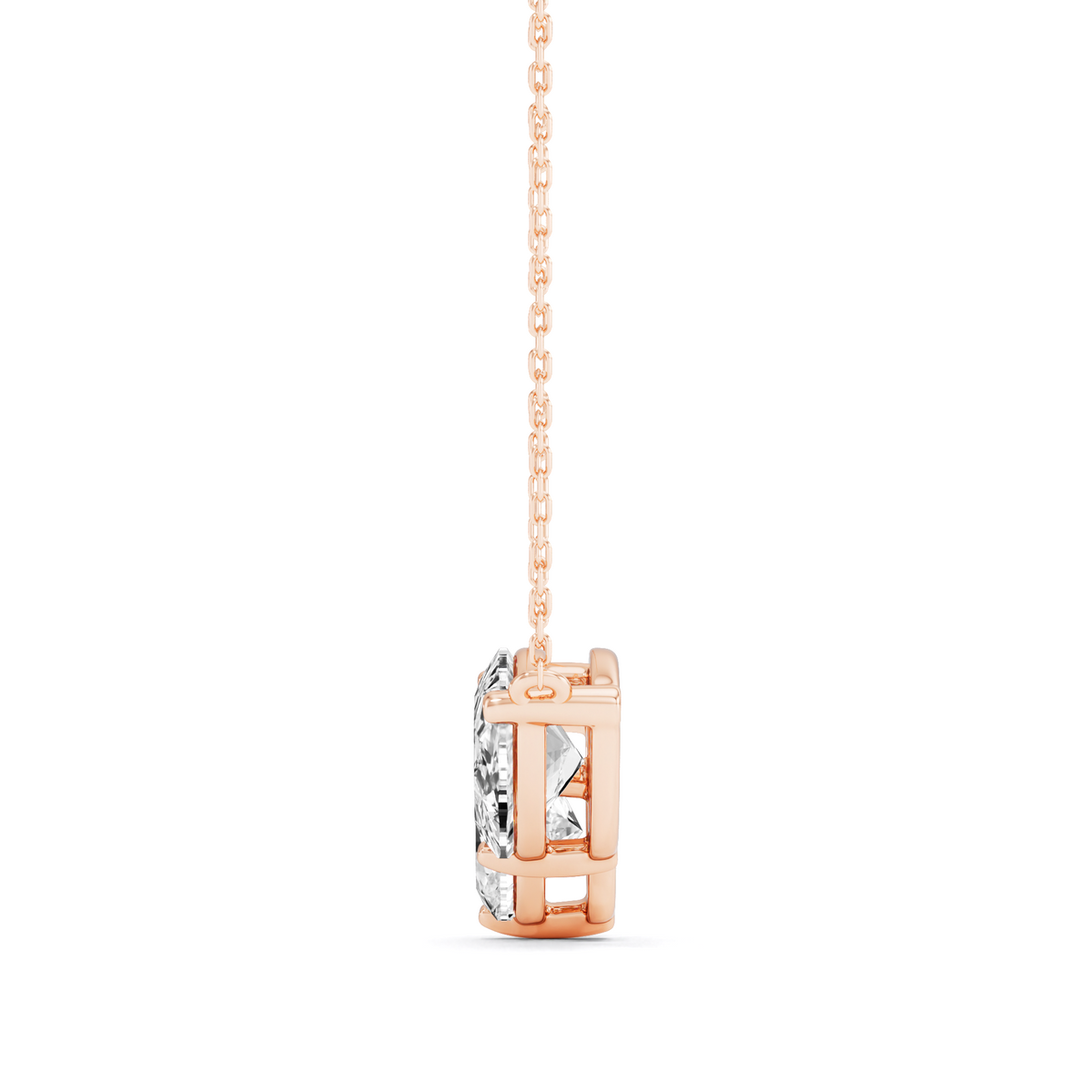 GrownńDiva 2.46 CT Two-Stone Pear Lab Diamond Toi et Moi Pendant in 18K Gold Vermeil