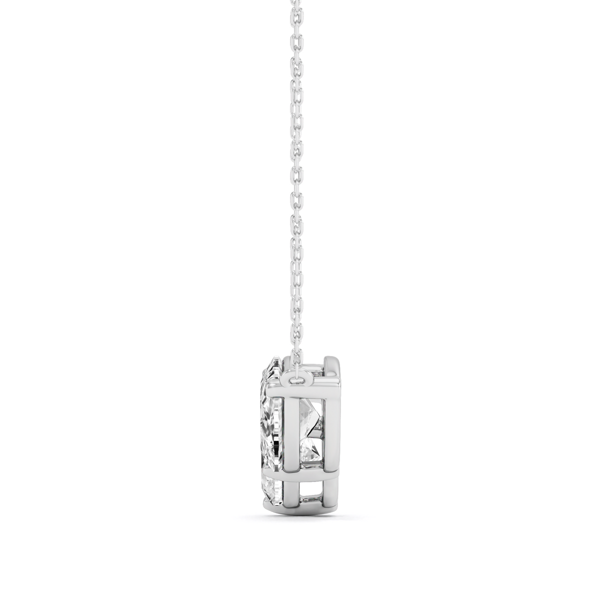 GrownńDiva 2.46 CT Two-Stone Pear Lab Diamond Toi et Moi Pendant in 18K Gold Vermeil