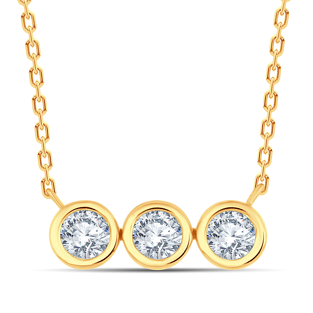 Timeless 3-Stone Lab-Grown Diamond Pendant | GrownńDiva