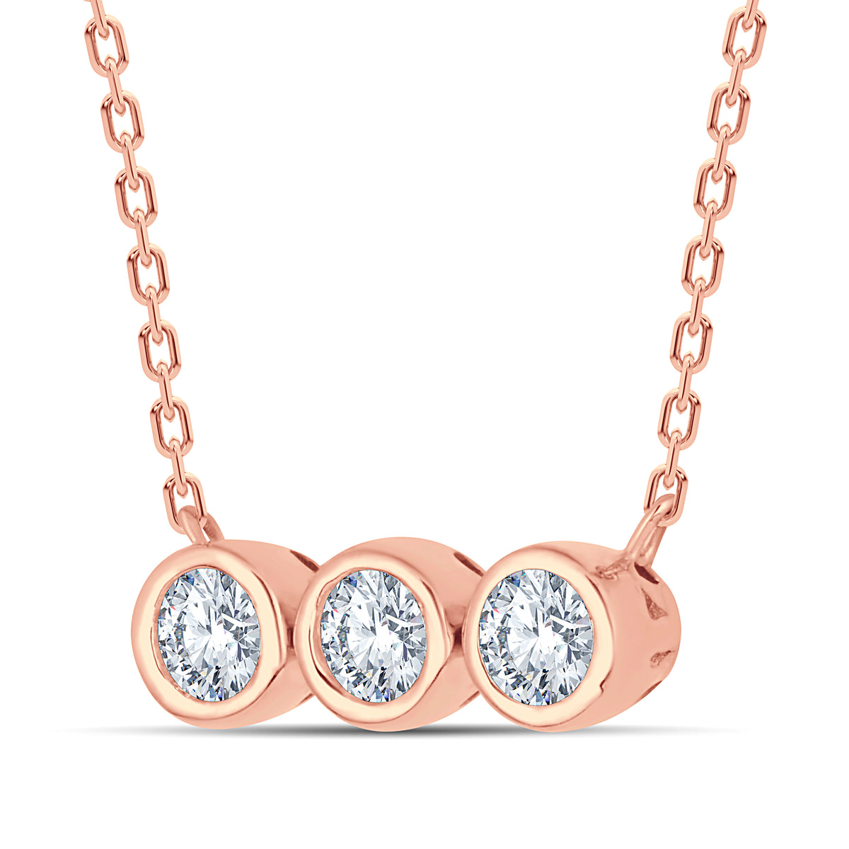 Timeless 3-Stone Lab-Grown Diamond Pendant | GrownnDiva