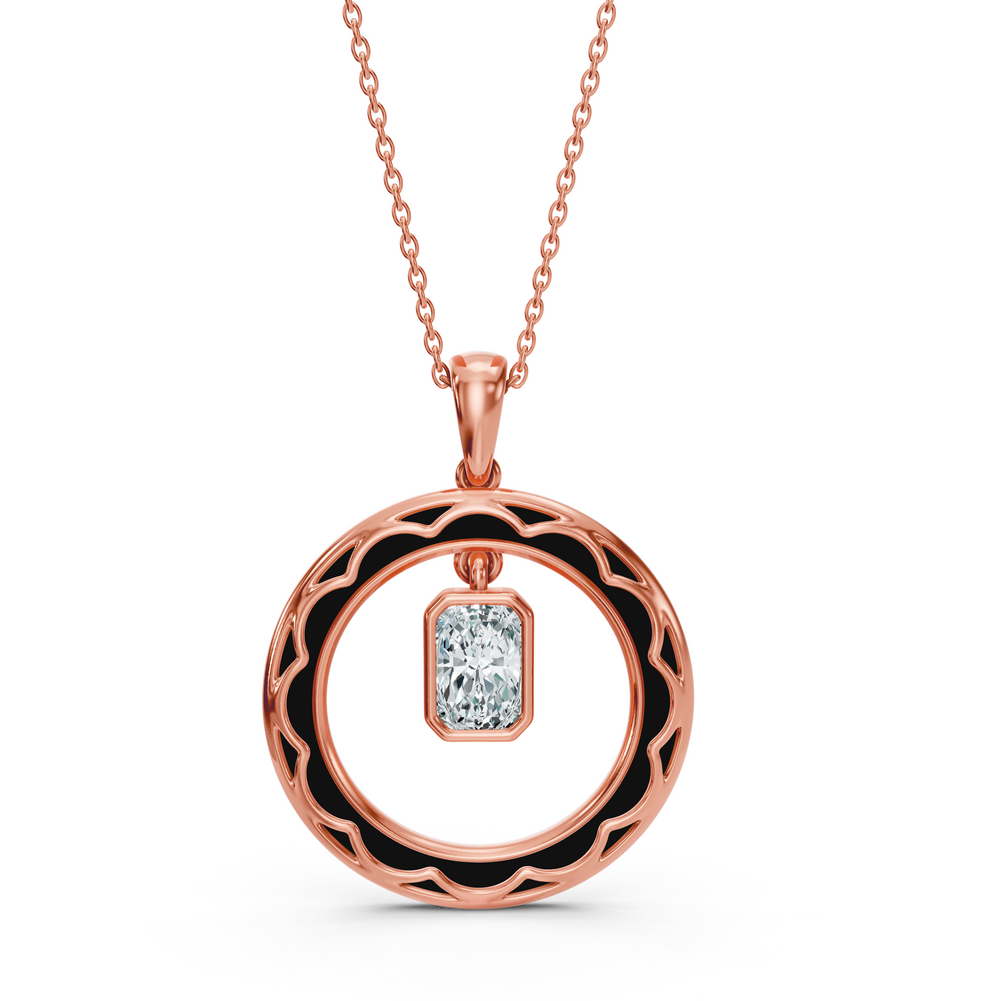 The Emerald Lab-Grown Diamond Pendant with a Touch of Color