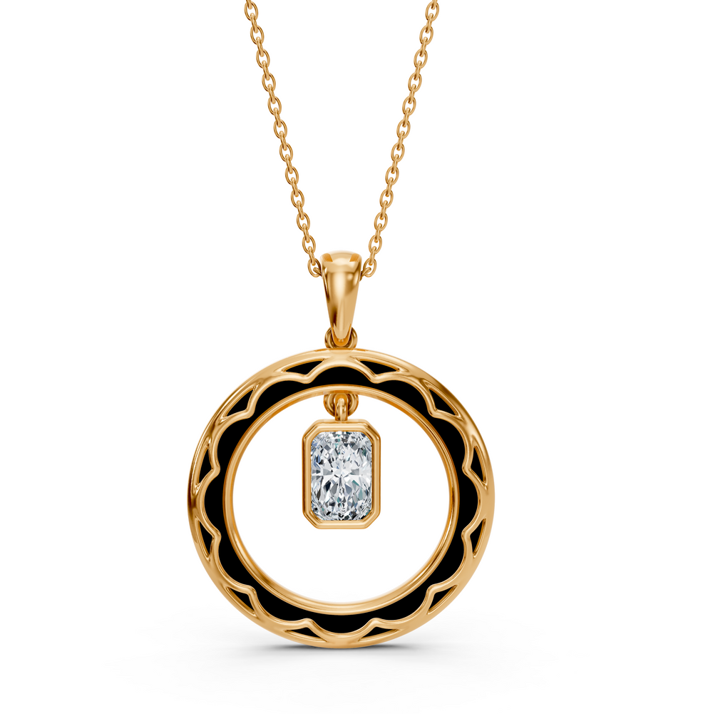 The Emerald Lab-Grown Diamond Pendant with a Touch of Color
