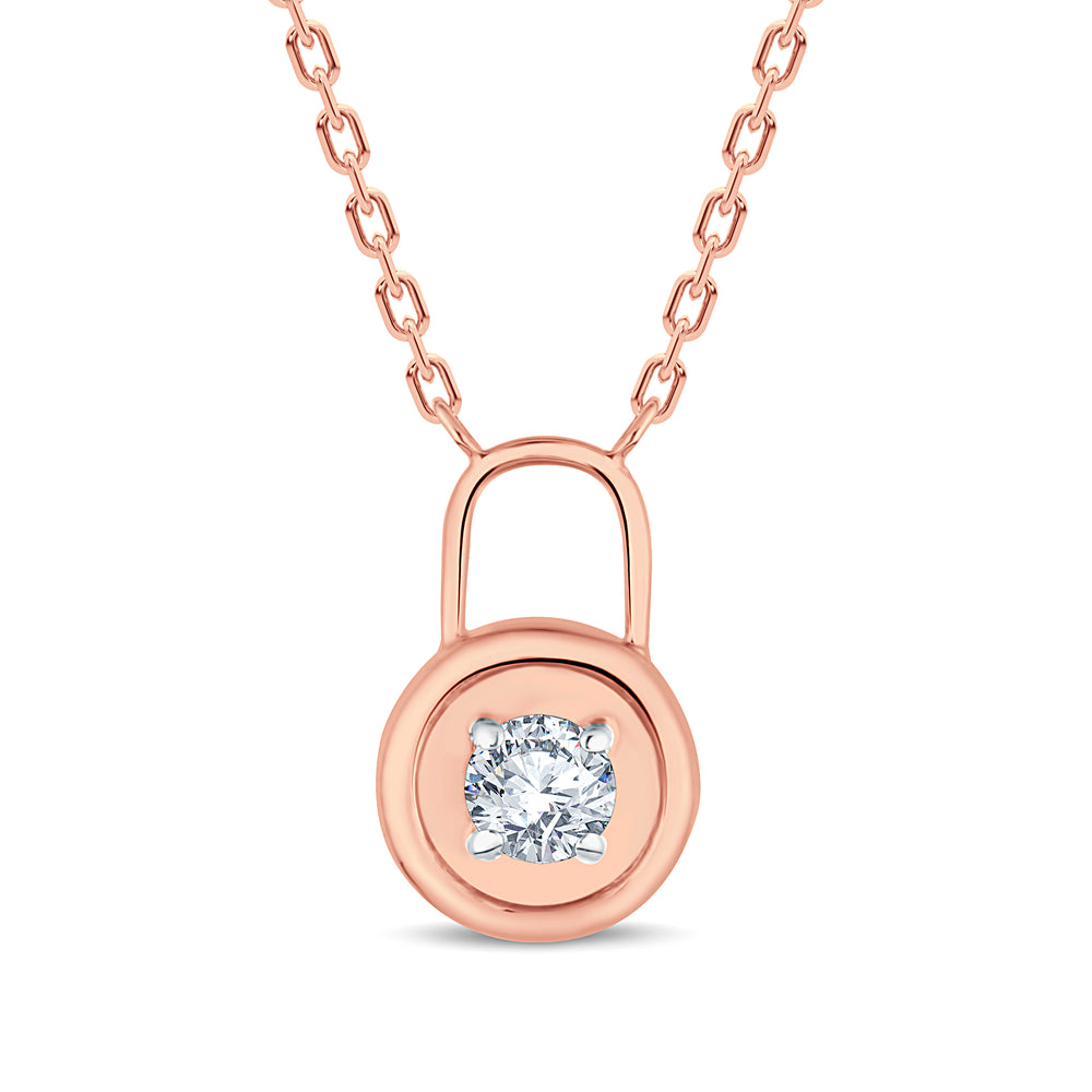 Timeless Lock Pendant with Lab-Grown Diamond | GrownńDiva