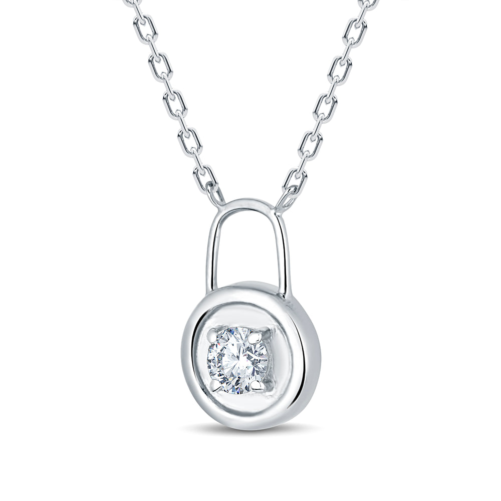 Timeless Lock Pendant with Lab-Grown Diamond | GrownńDiva