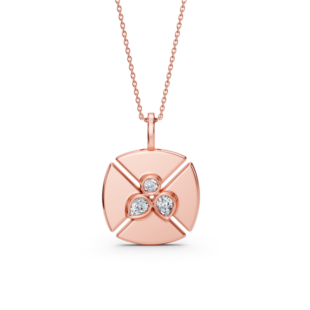 Lab Grown Diamond Trinity Cushion Pendant