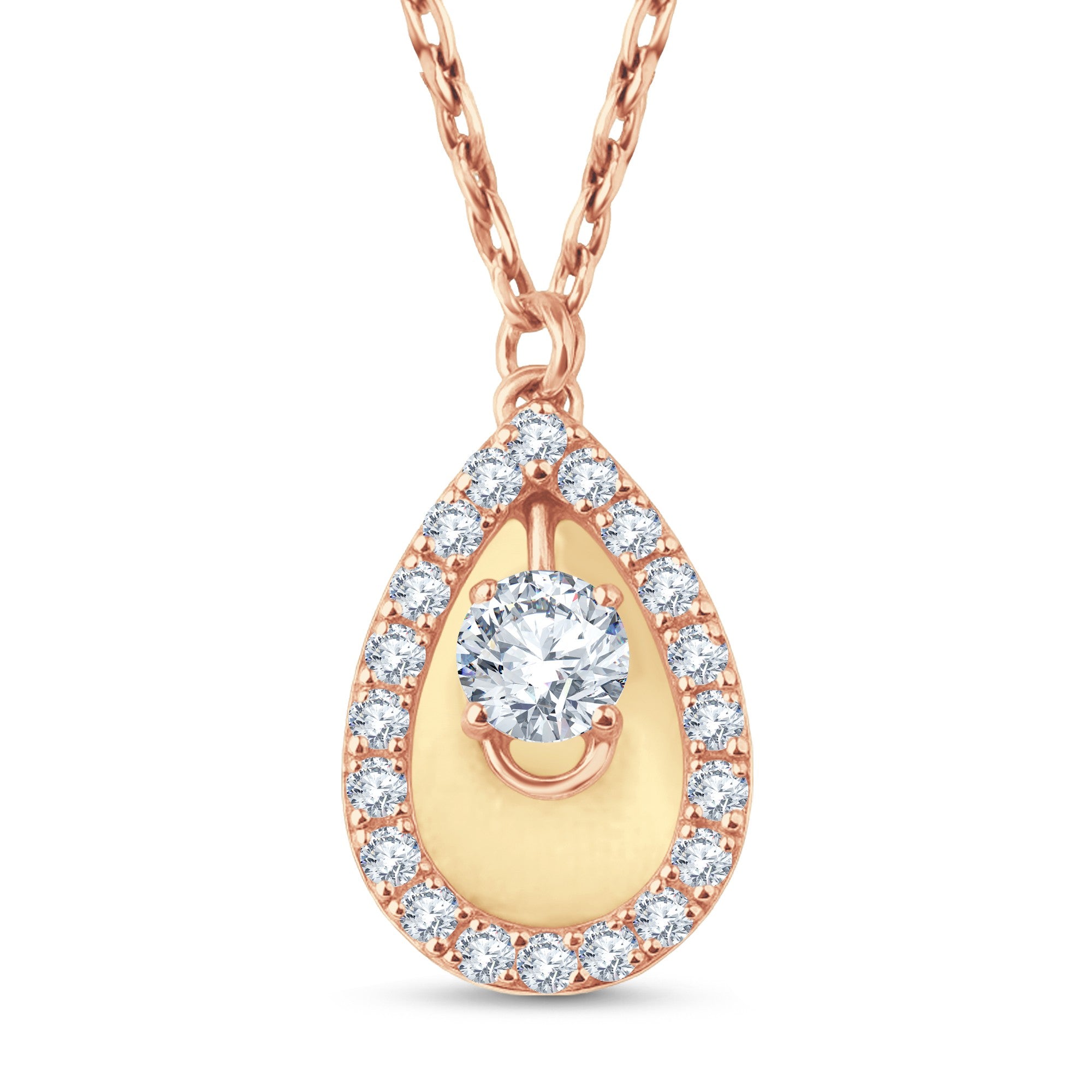 The 'Dewdrop Delight' 0.15ct Lab Diamond Teardrop Pendant. Grownń Diva.