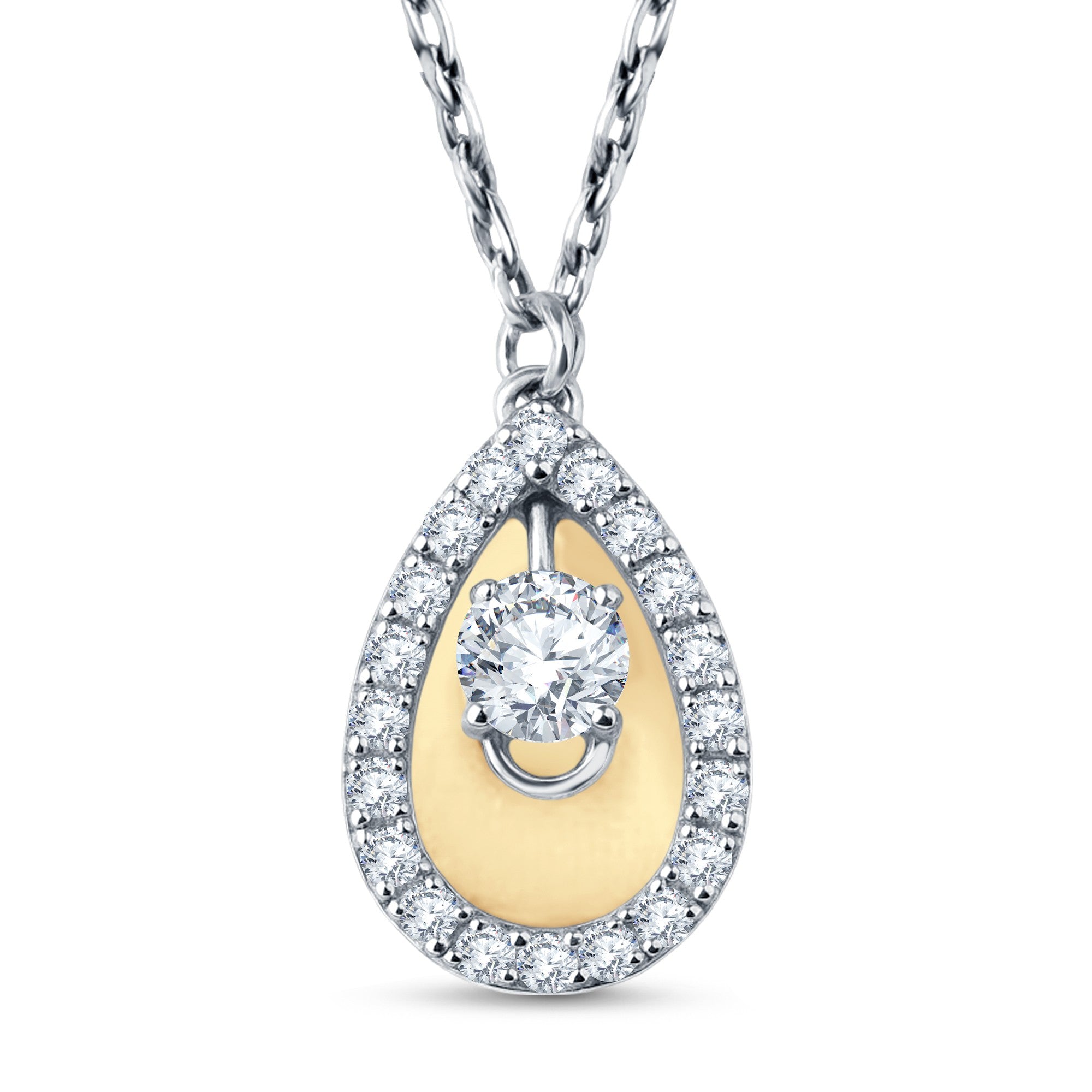 The 'Dewdrop Delight' 0.15ct Lab Diamond Teardrop Pendant. Grownń Diva.