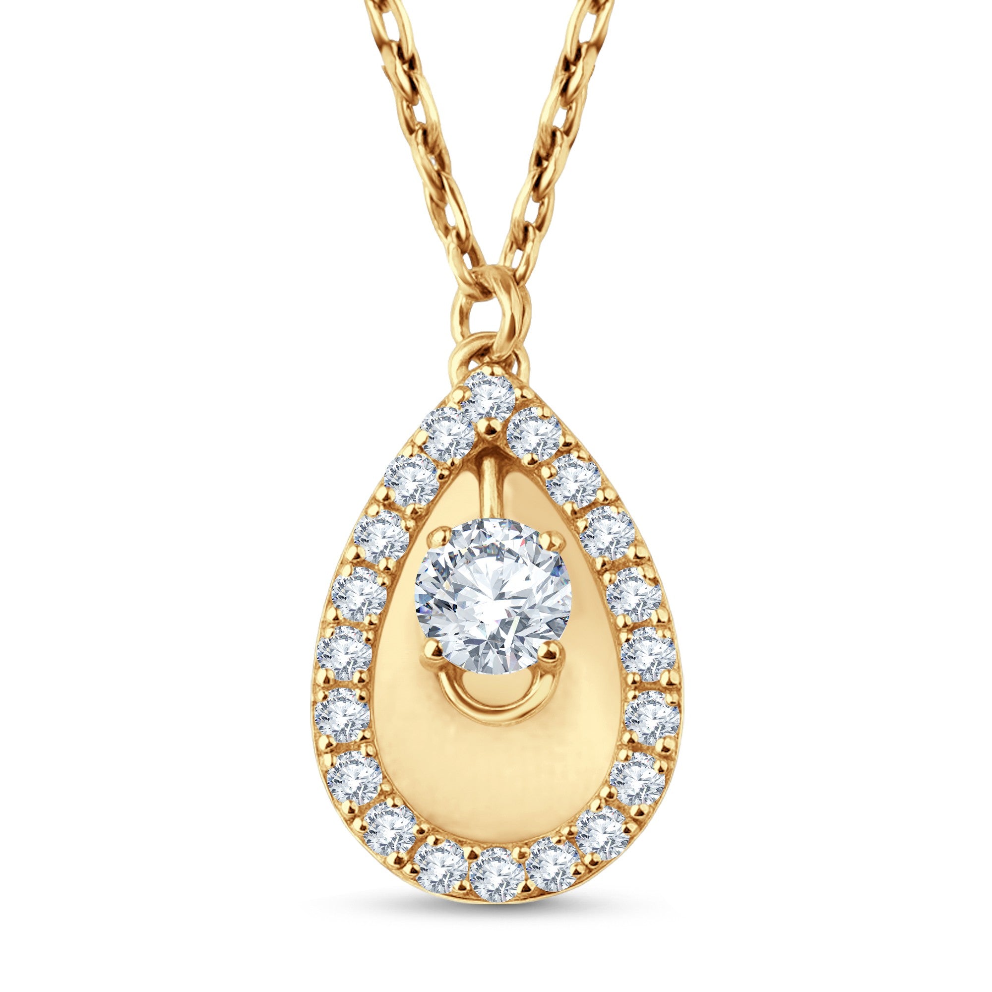 The 'Dewdrop Delight' 0.15ct Lab Diamond Teardrop Pendant. Grownń Diva.