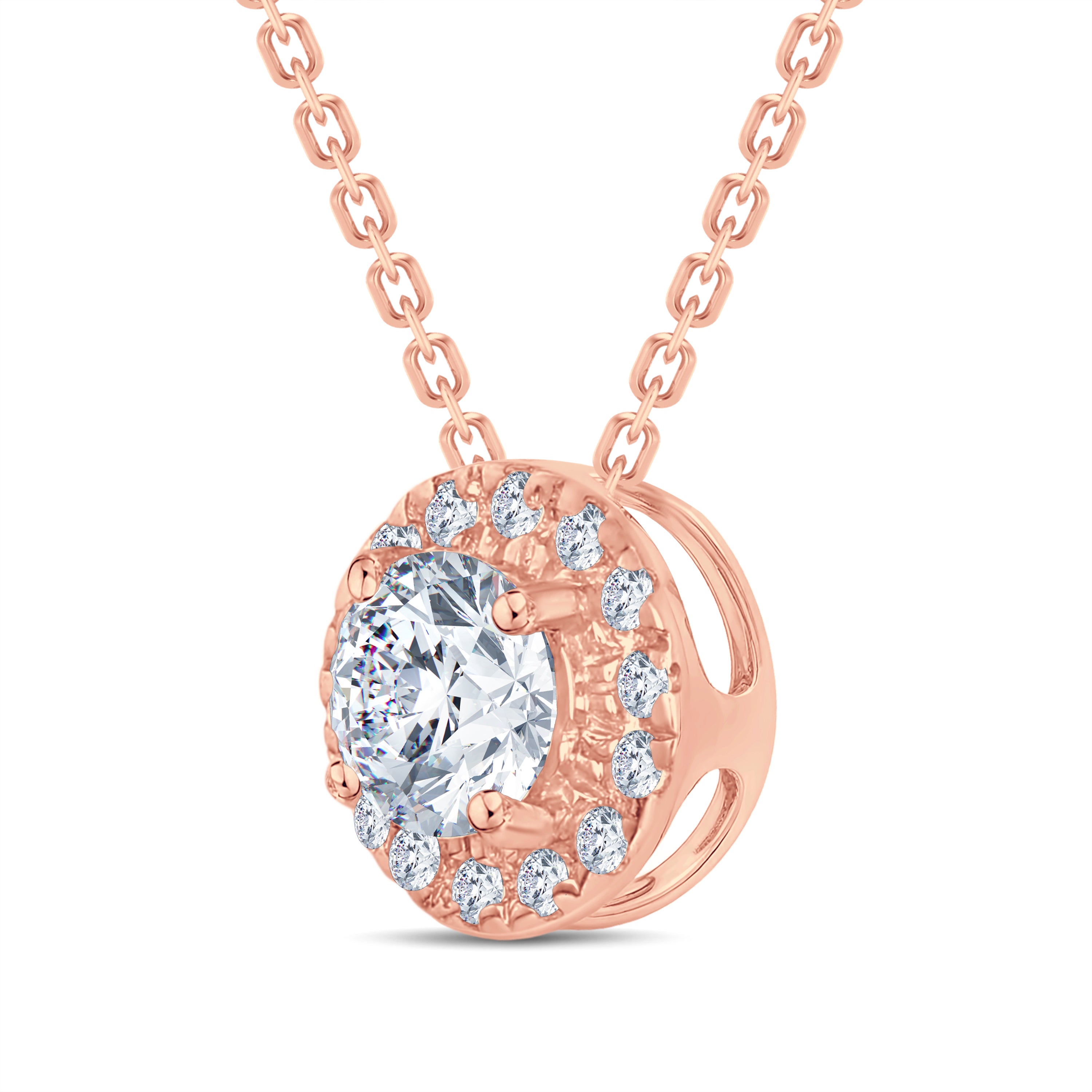 The 'Radiant Halo' 0.25ct Lab Diamond Solitaire Pendant. Grownń Diva