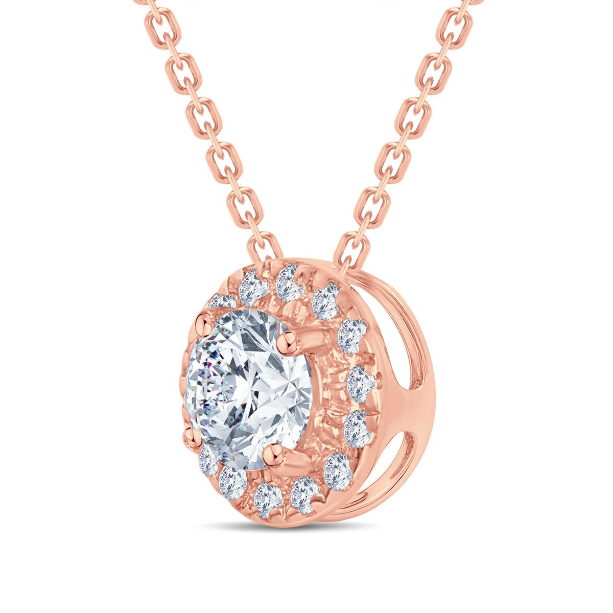The 'Radiant Halo' 0.25ct Lab Diamond Solitaire Pendant. GrownnDiva