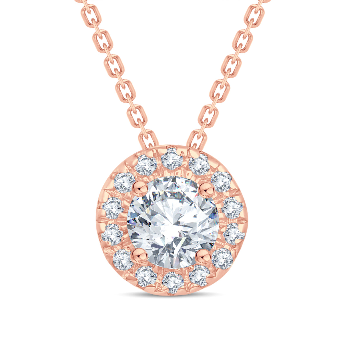 The 'Radiant Halo' 0.25ct Lab Diamond Solitaire Pendant. GrownnDiva